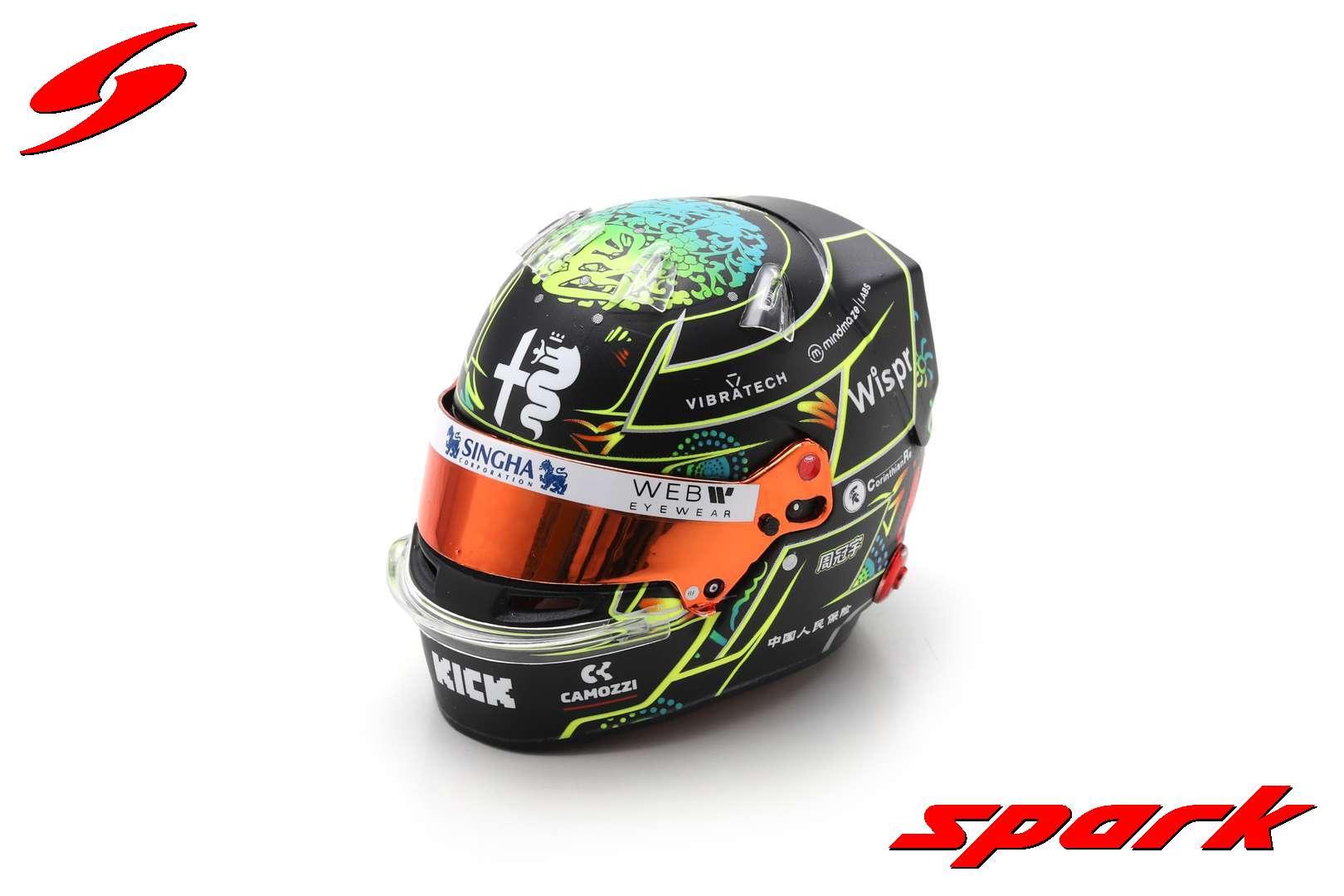 Alfa Romeo F1 1/5 Proportion Mini Helmet Zhou GuanYu Australian GP 2023 - Image 2