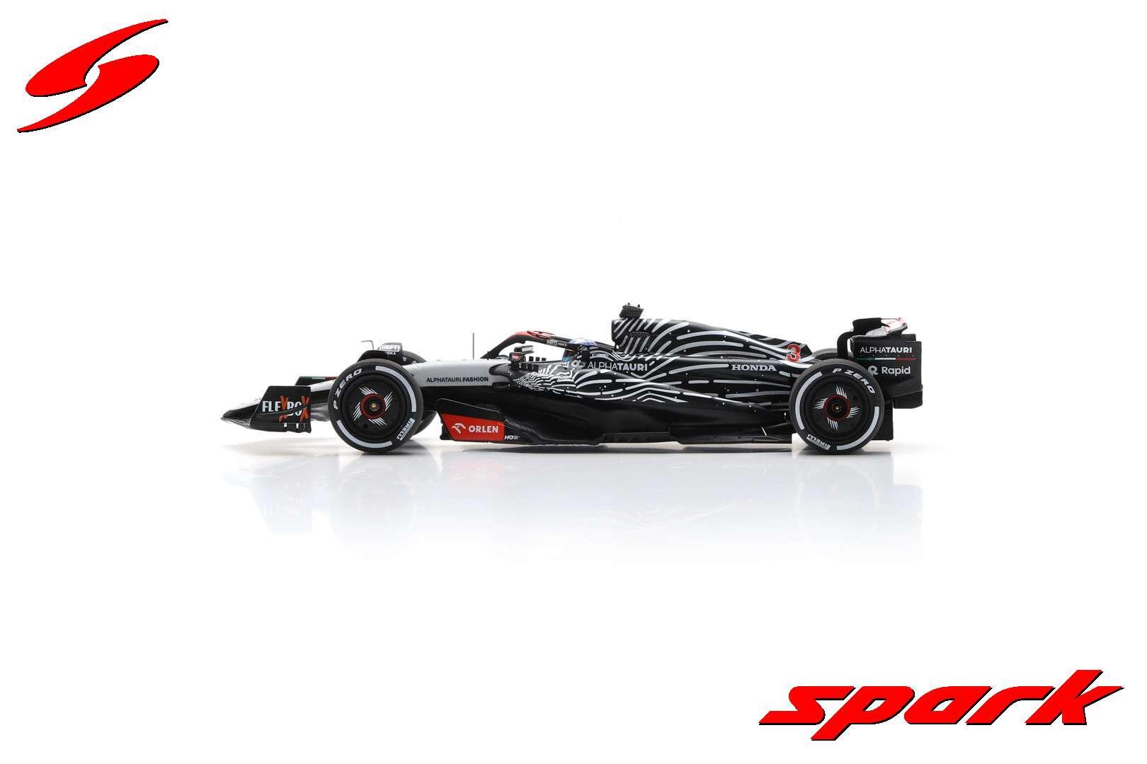 AlphaTauri AT04 - US Las Vegas GP 2023 Special Livery Daniel Ricciardo & Yuki Tsunoda - Model Car - SPARK MODEL - Image 3