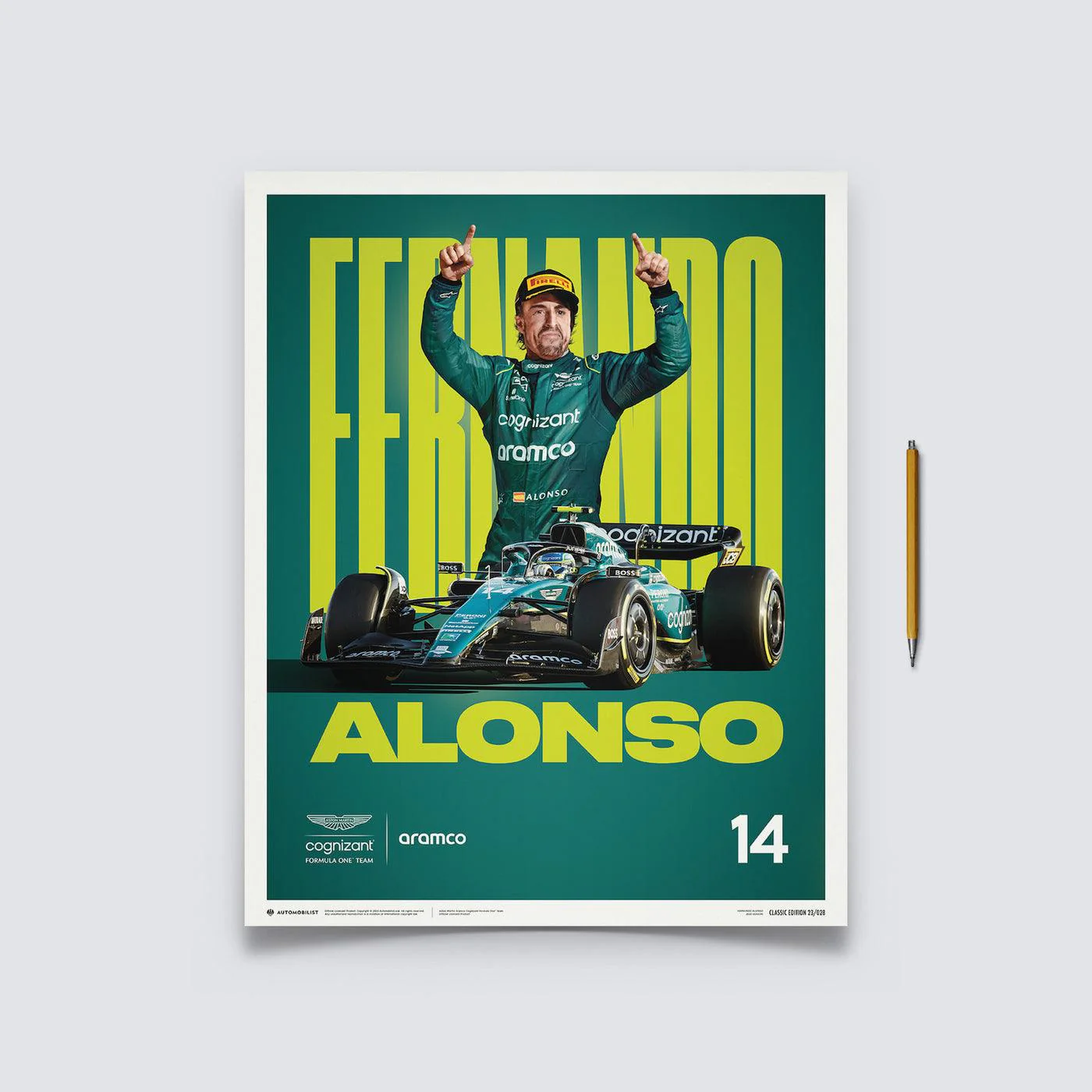 Aston Martin Aramco Cognizant Formula One™ Team - Fernando Alonso - 2023 Automobilist Poster - Image 3