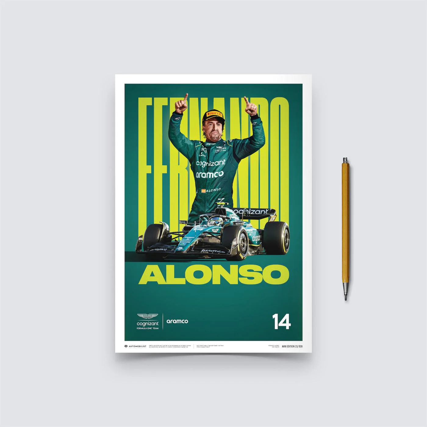 Aston Martin Aramco Cognizant Formula One™ Team - Fernando Alonso - 2023 Automobilist Poster - Image 4