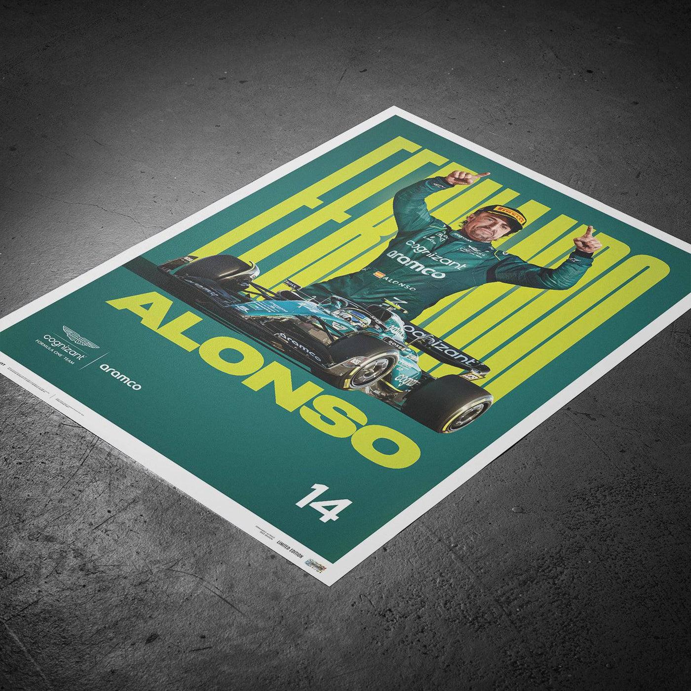 Aston Martin Aramco Cognizant Formula One™ Team - Fernando Alonso - 2023 Automobilist Poster - Image 6