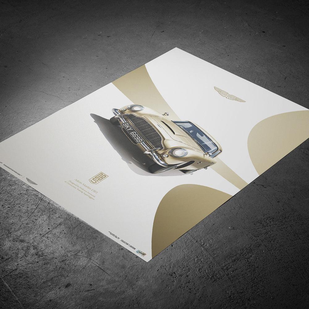 Aston Martin DB5 1964 Golden | Classic Car Series | Aston Martin Poster - Image 2