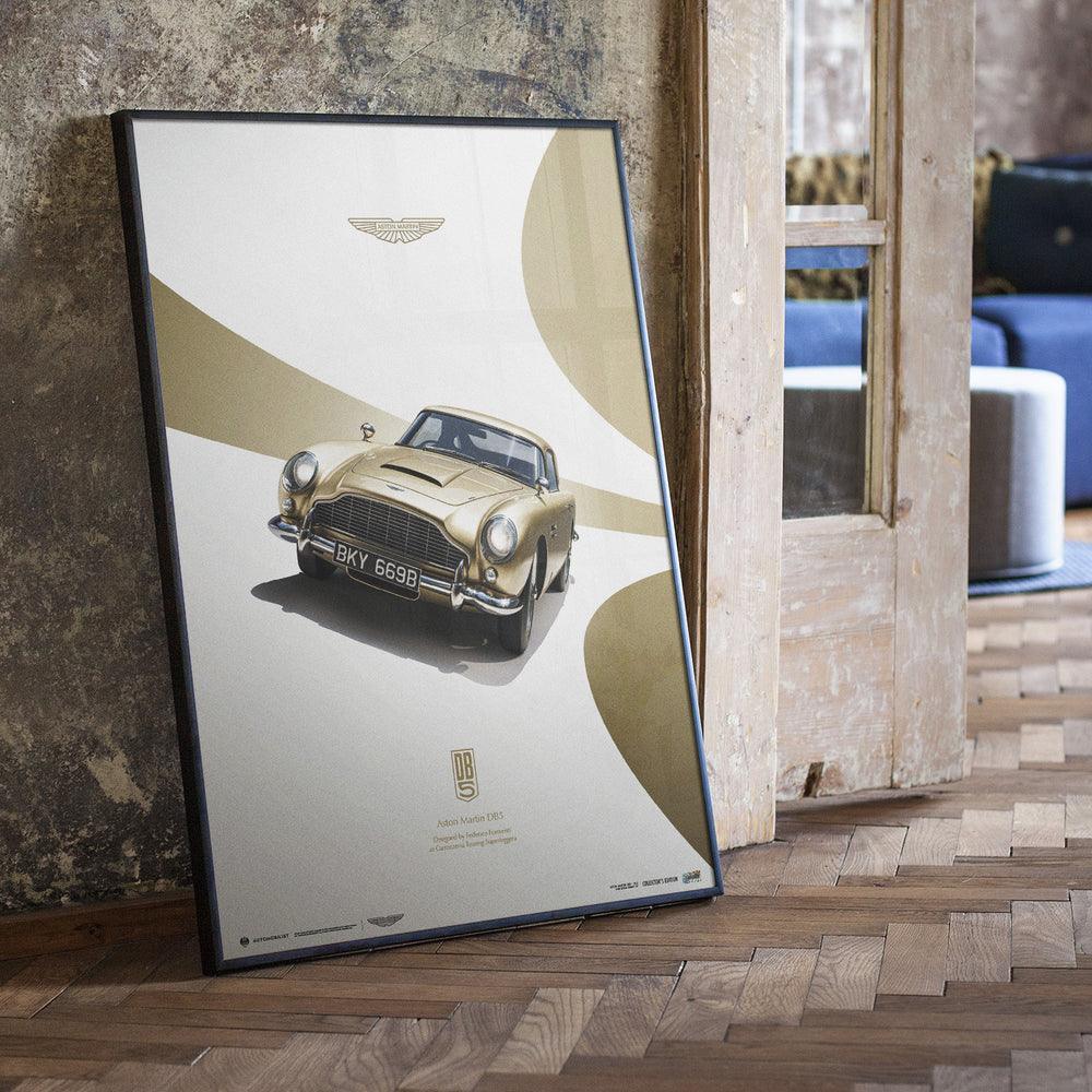Aston Martin DB5 1964 Golden | Classic Car Series | Aston Martin Poster - Image 3
