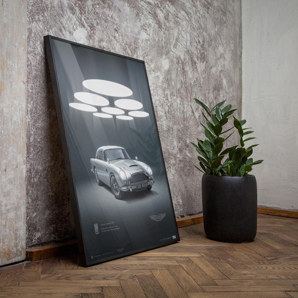 Aston Martin DB5 1964 Silver | Classic Car Series | Aston Martin Poster - Image 2
