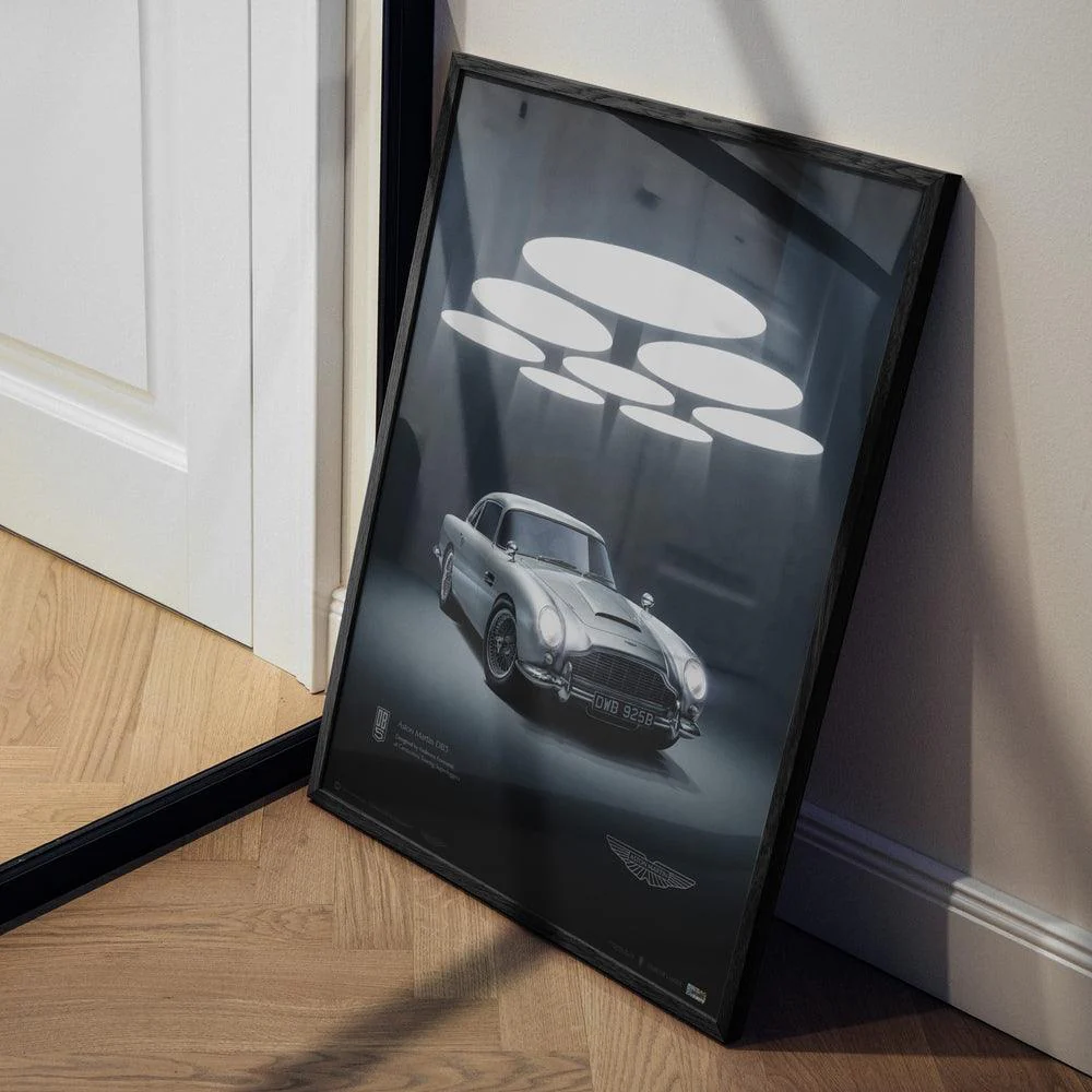 Aston Martin DB5 1964 Silver | Classic Car Series | Aston Martin Poster - Image 3
