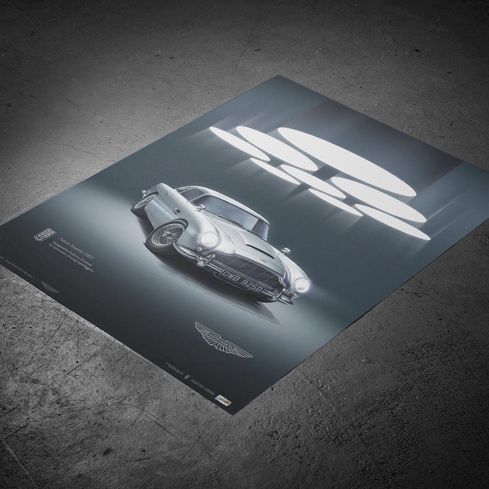 Aston Martin DB5 1964 Silver | Classic Car Series | Aston Martin Poster - Image 4