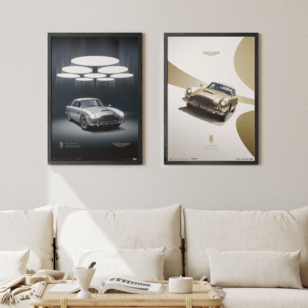 Aston Martin DB5 1964 Silver | Classic Car Series | Aston Martin Poster - Image 5