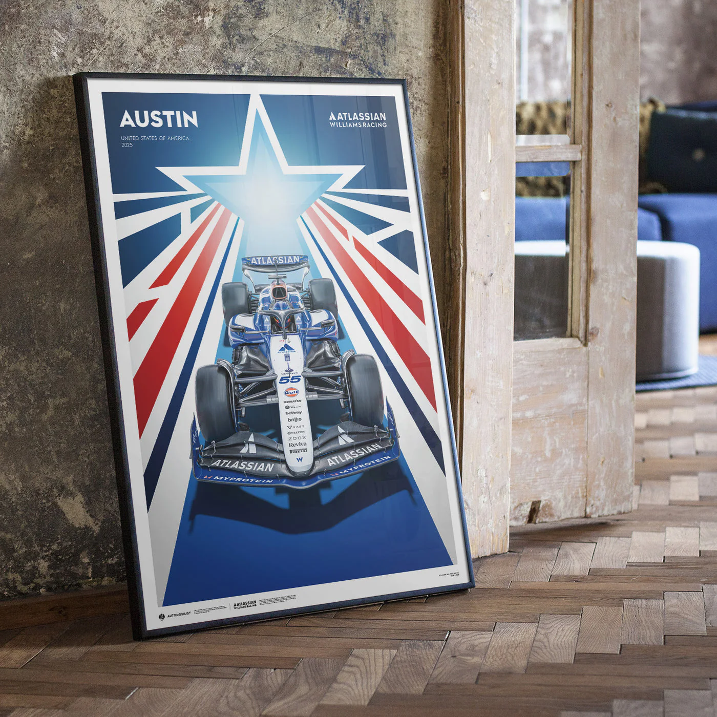 Atlassian Williams Racing | FORMULA 1 UNITED STATES GRAND PRIX 2025 | Automobilist Official Poster - Image 6