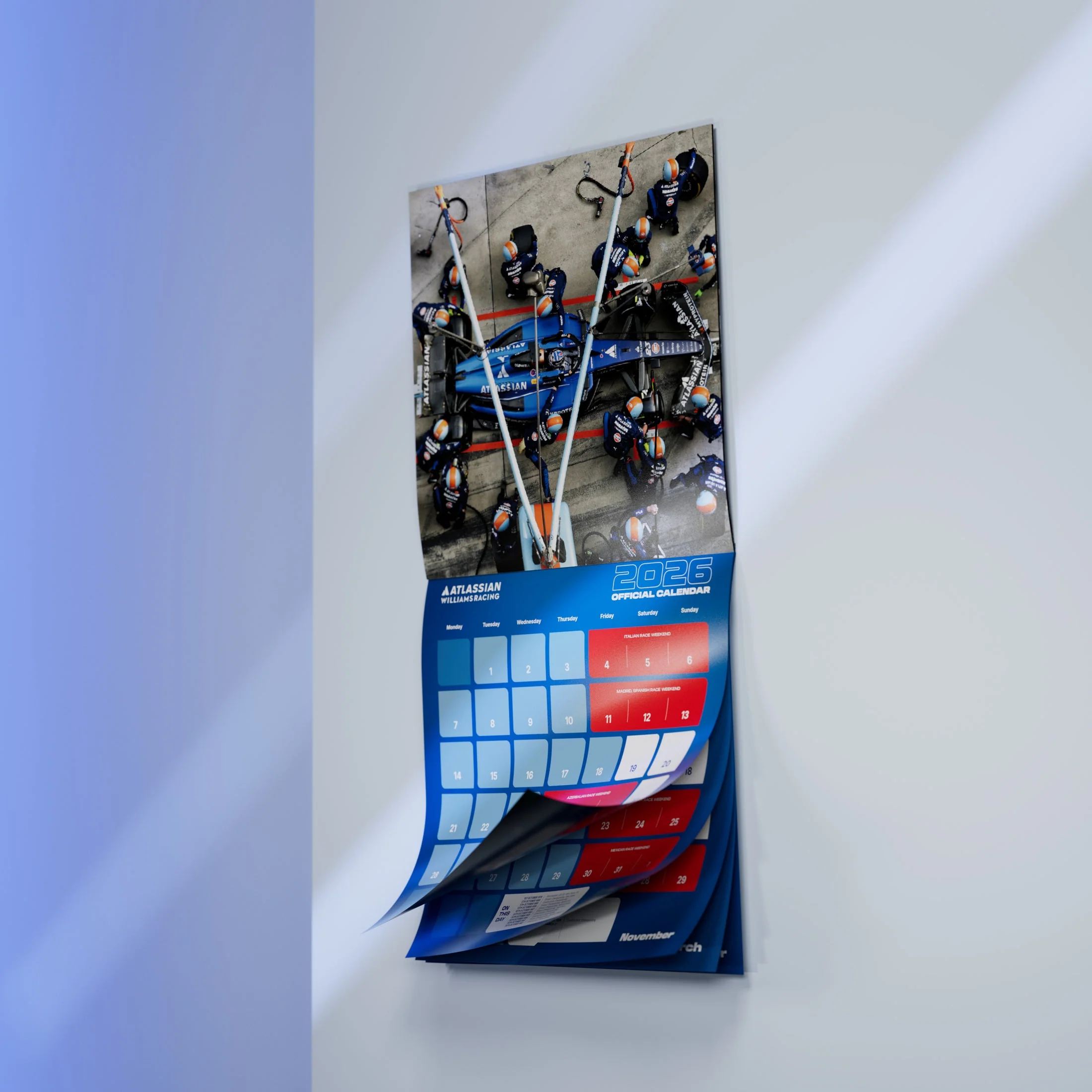 Atlassian Williams Racing Official 2026 Calendar - Automobilist - Image 4
