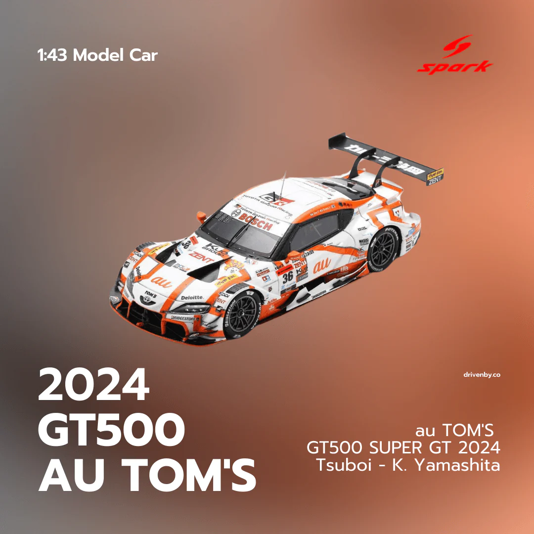 au TOM'S GR Supra No.36 TGR TEAM au TOM'S GT500 SUPER GT 2024 - 1/43 Spark Model Car - Image 4