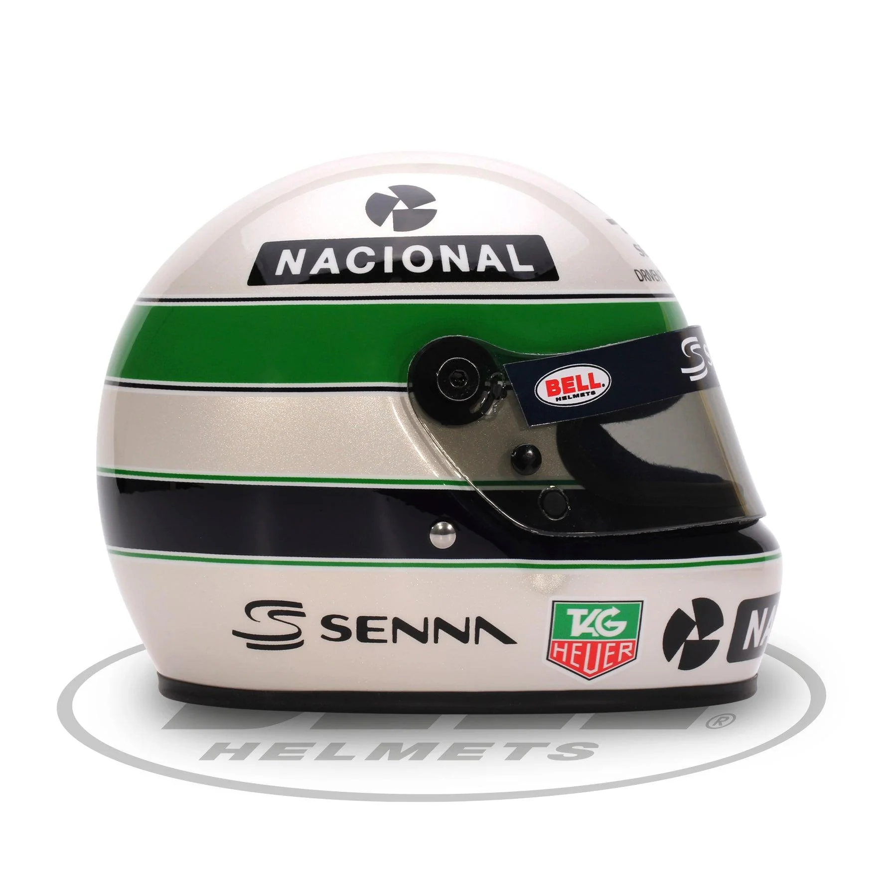 Ayrton Senna 30 Years Legacy Helmet - BELL 1:2 Mini Model Helmet - Image 4