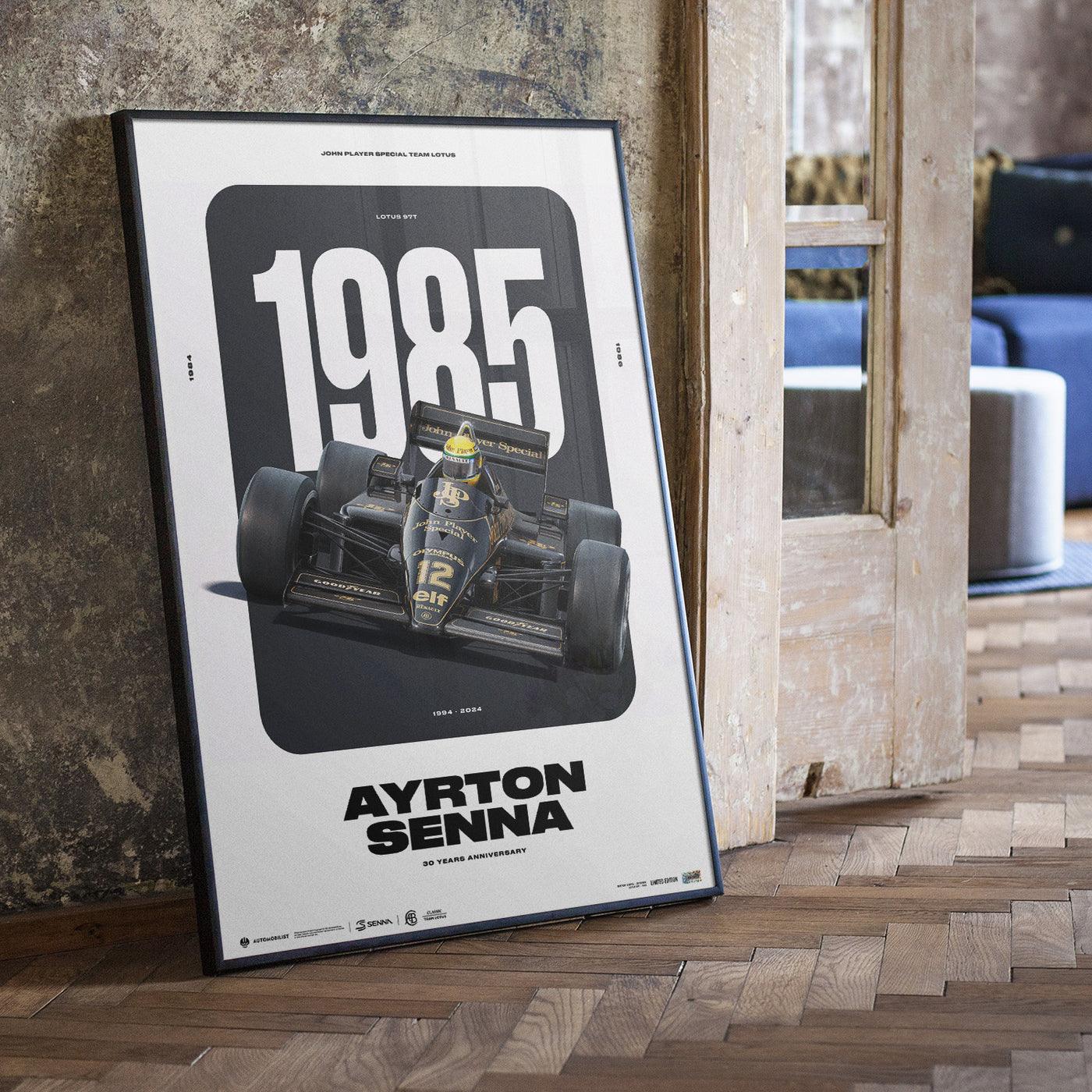 Ayrton Senna Classic Team Lotus 97T | 30 YEARS OF LEGACY | Limited Edition Poster - Image 5