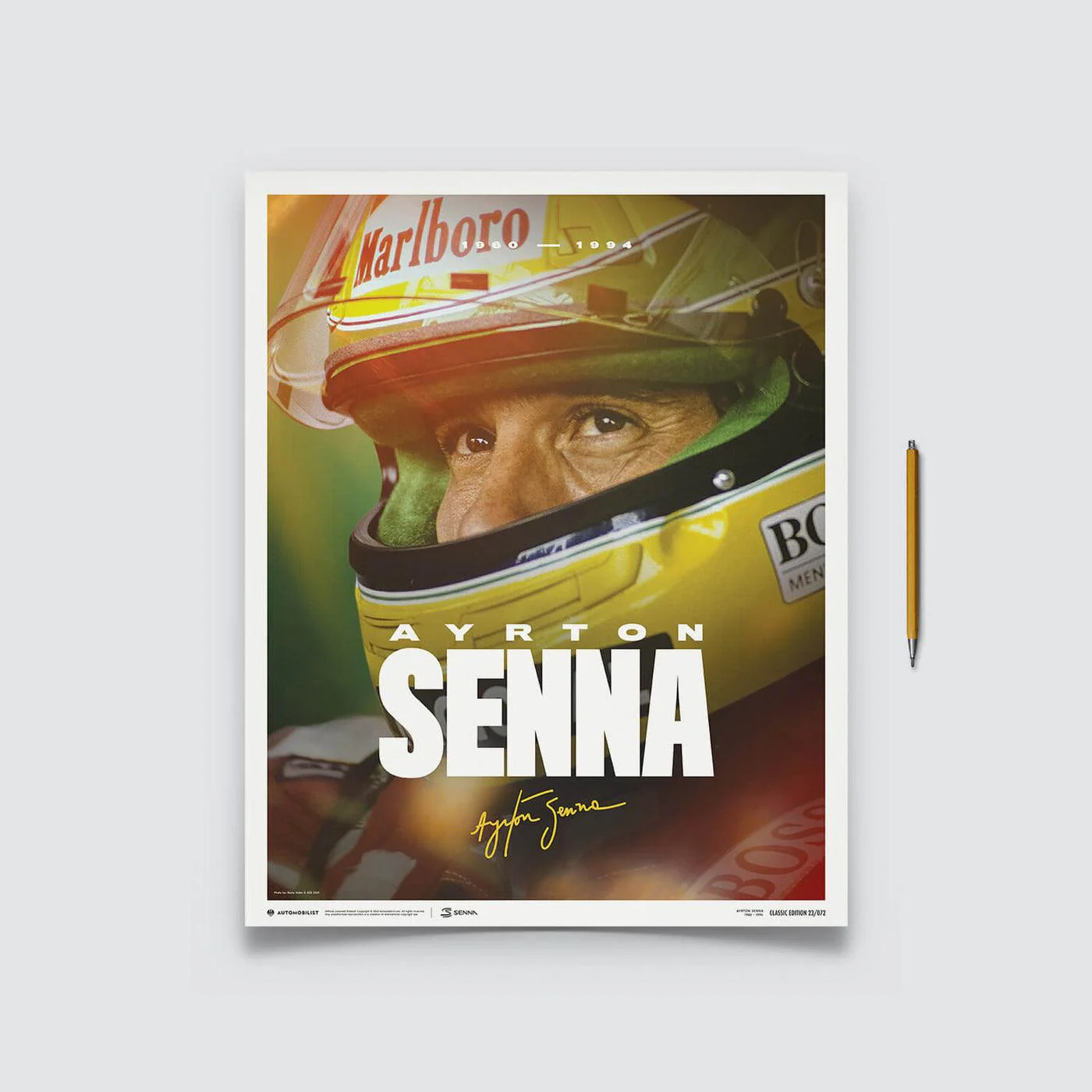 Ayrton Senna - Designed to Win - 2023 Automobilist Poster - Image 3