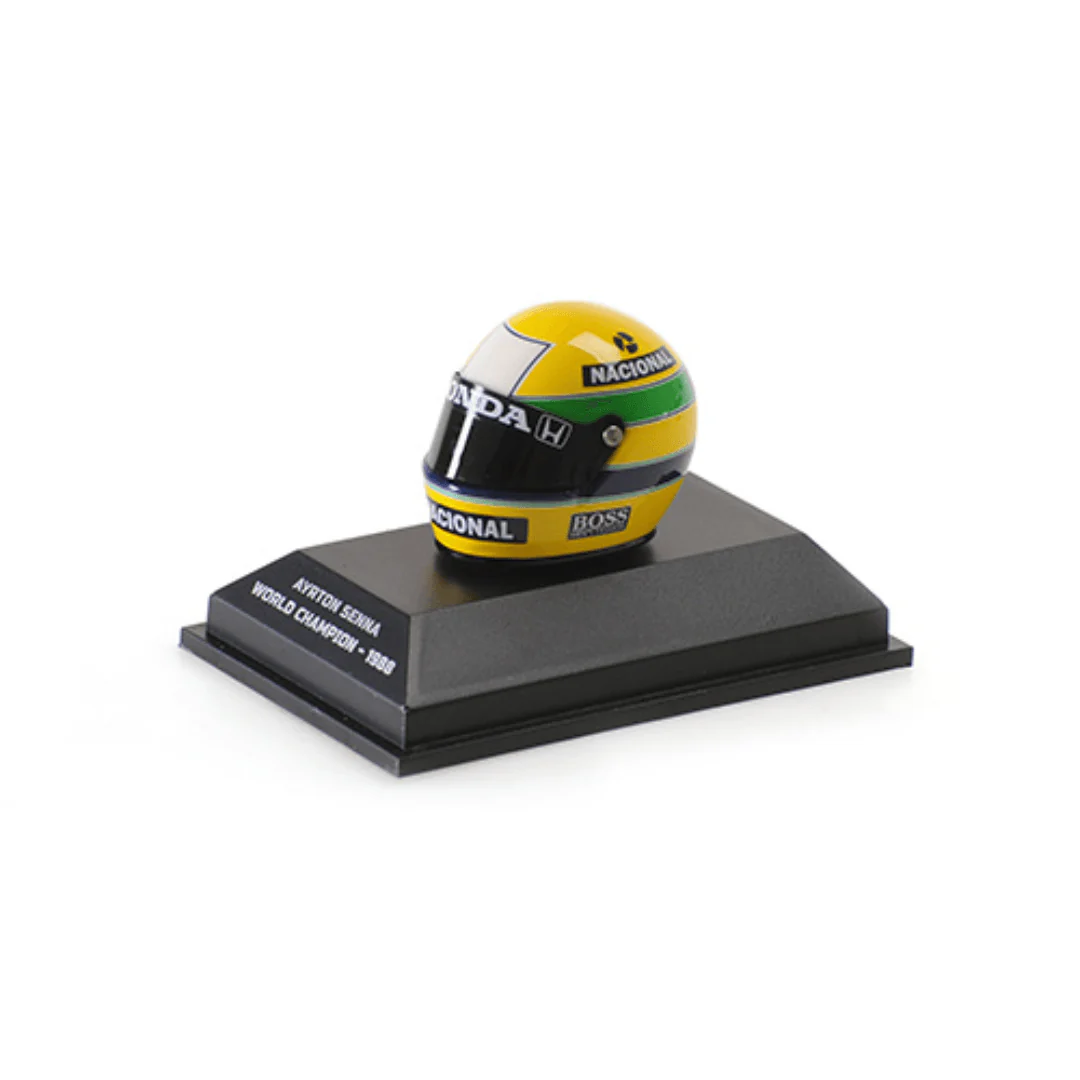 Ayrton Senna F1 World Champion 1988 Model Helmet - Minichamps 1:8 Model Helmet - Image 2