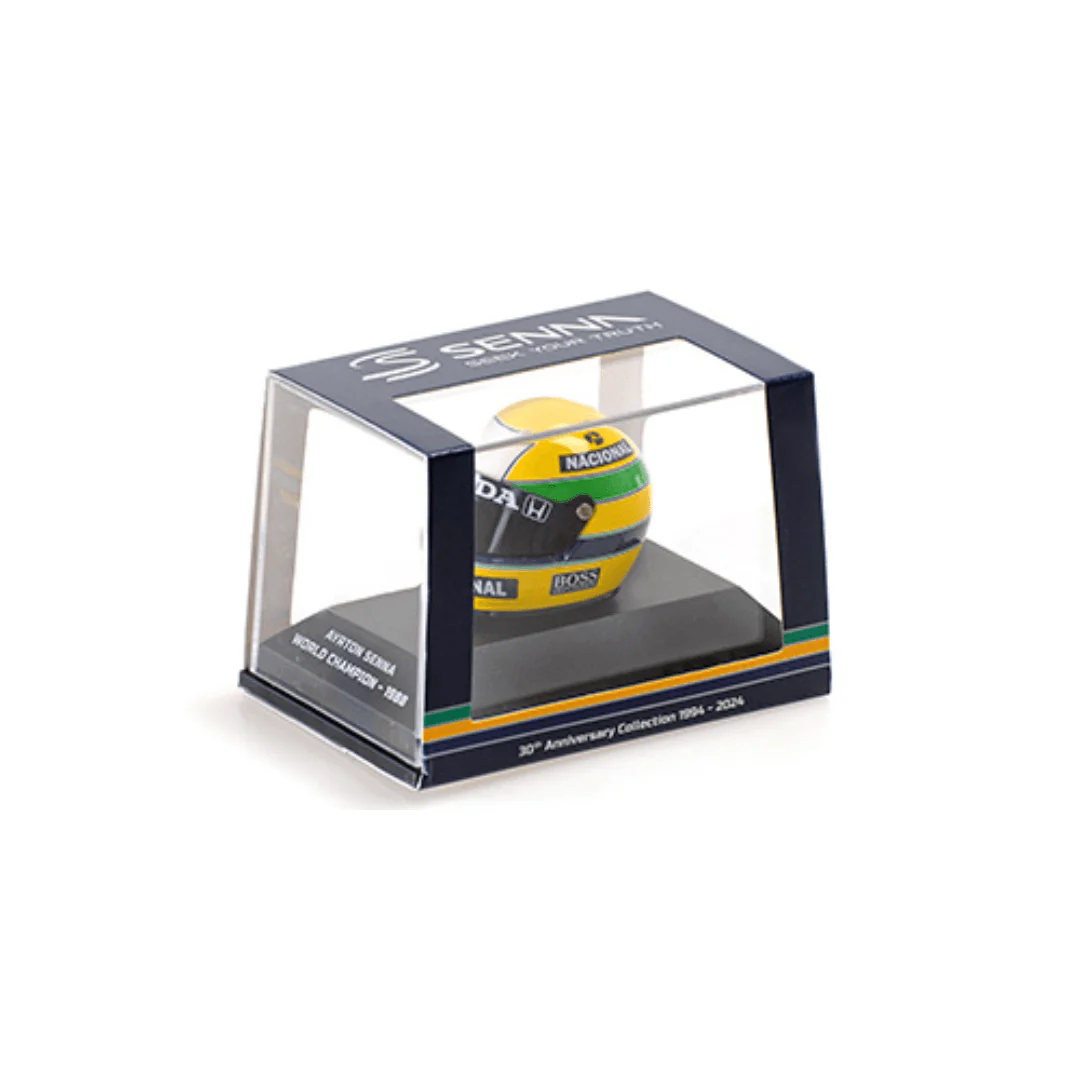 Ayrton Senna F1 World Champion 1988 Model Helmet - Minichamps 1:8 Model Helmet - Image 5