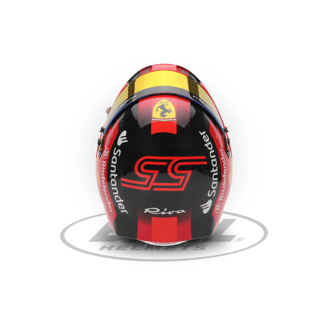 Carlos Sainz 2024 Scuderia Ferrari Helmet - BELL 1:2 Mini Model Helmet - Image 3