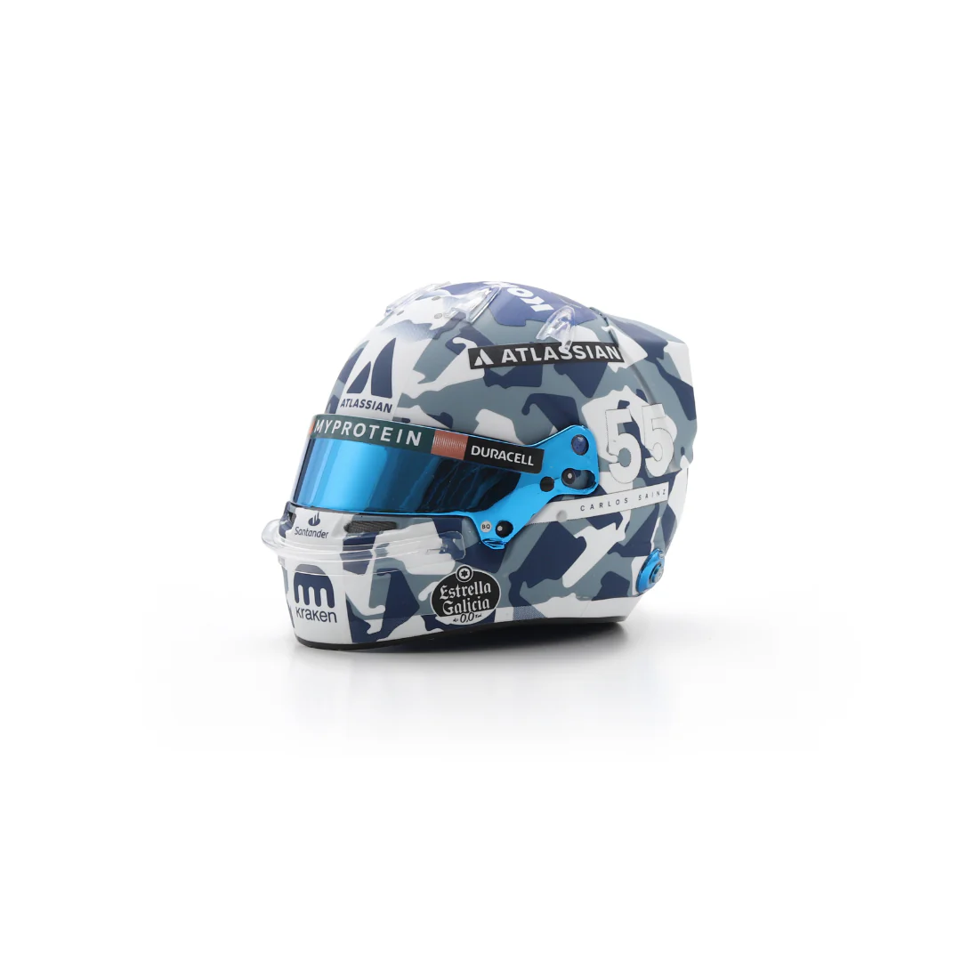 Carlos Sainz Helmet British GP 2025 - Williams Racing - Spark 1:5 Helmet - Image 3