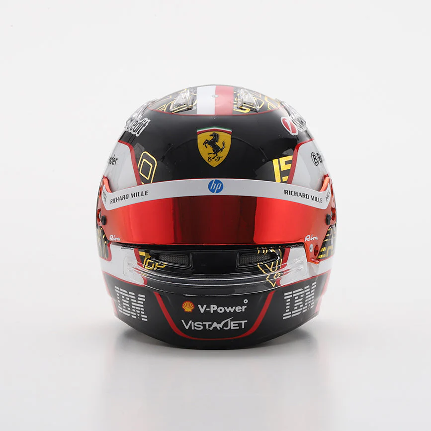 Charles Leclerc Helmet Abu Dhabi GP 2025 Special Edition Scuderia Ferrari F1 - Looksmart 1:5 Helmet - Image 3