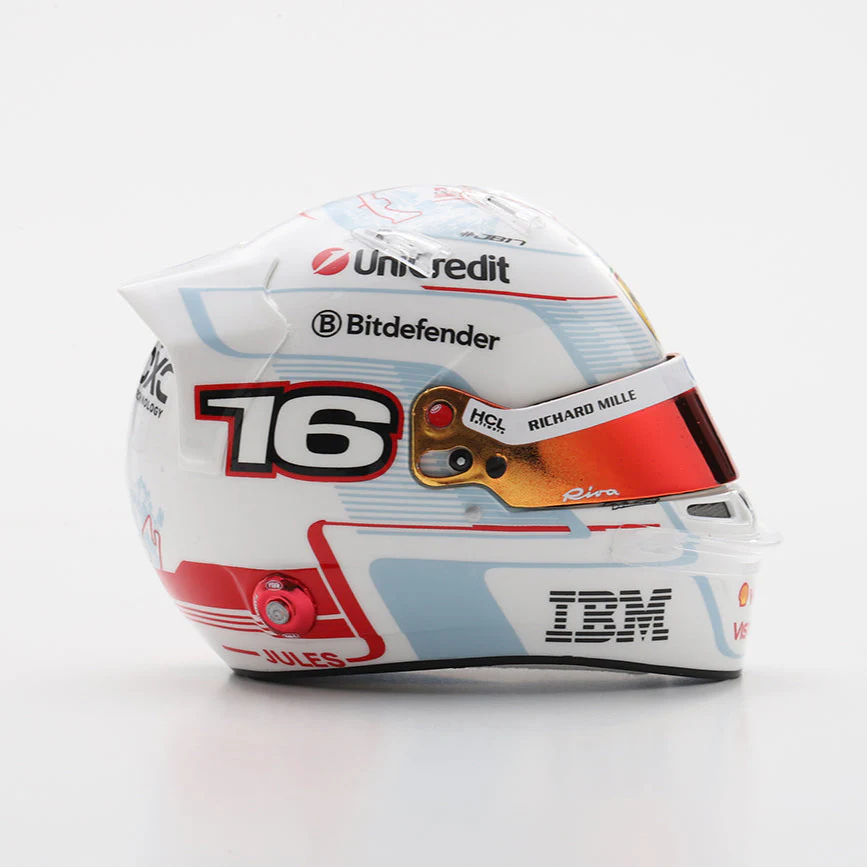 Charles Leclerc Helmet Monaco Home GP 2025 Special Scuderia Ferrari F1 Helmet - Looksmart 1:5 Helmet - Image 3
