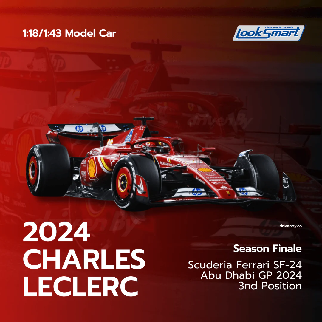 Charles Leclerc - Scuderia Ferrari SF-24 Abu Dhabi GP 2024 3rd Position - Looksmart F1 Model Car