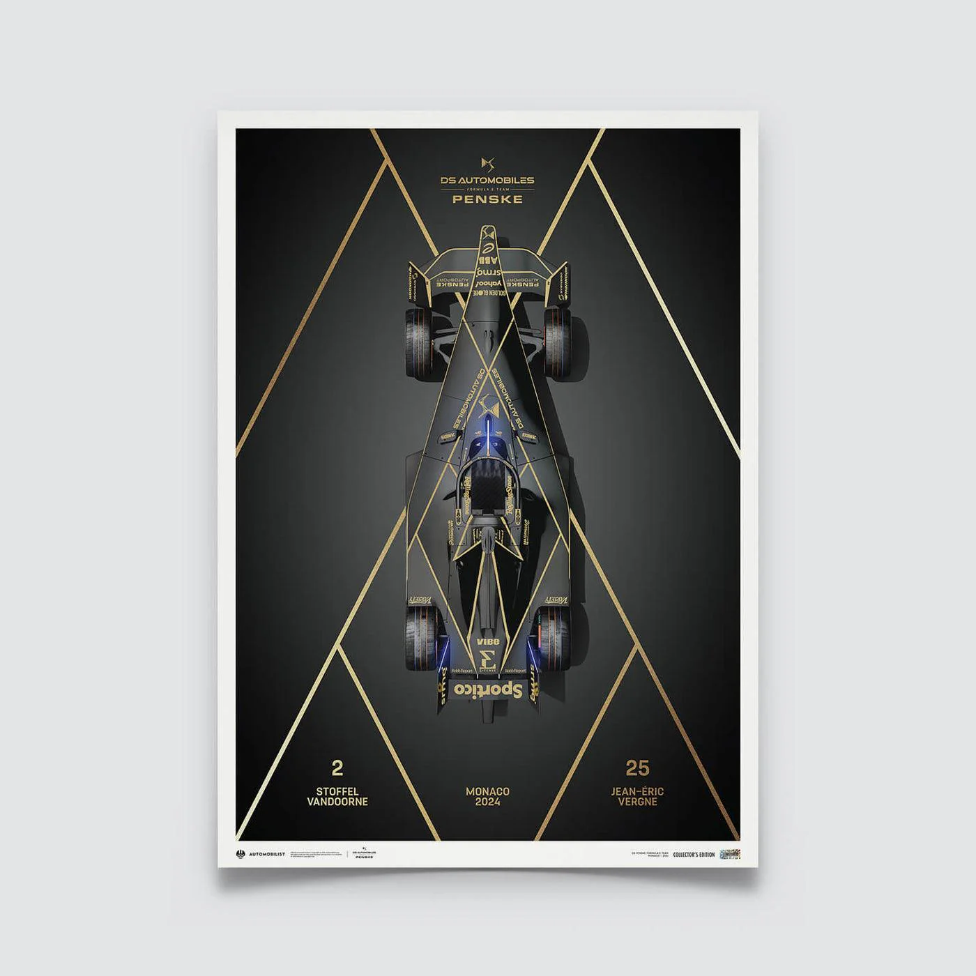 DS PENSKE - DS E-TENSE FE23 'Grand Gala' - Monaco E-Prix - 2024 Poster