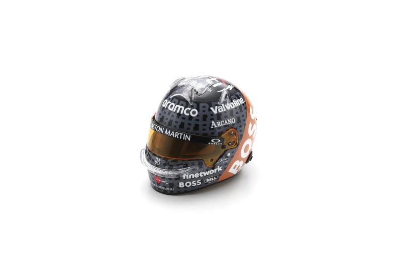 Fernando Alonso Helmet - Aston Martin Racing British GP 2024 Helmet - 1/5 Proportion Mini Helmet
