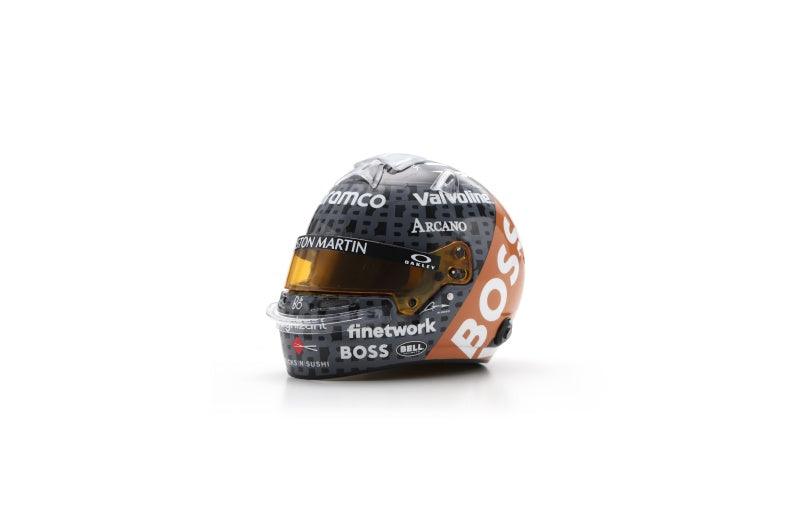 Fernando Alonso Helmet - Aston Martin Racing British GP 2024 Helmet - 1/5 Proportion Mini Helmet - Image 3