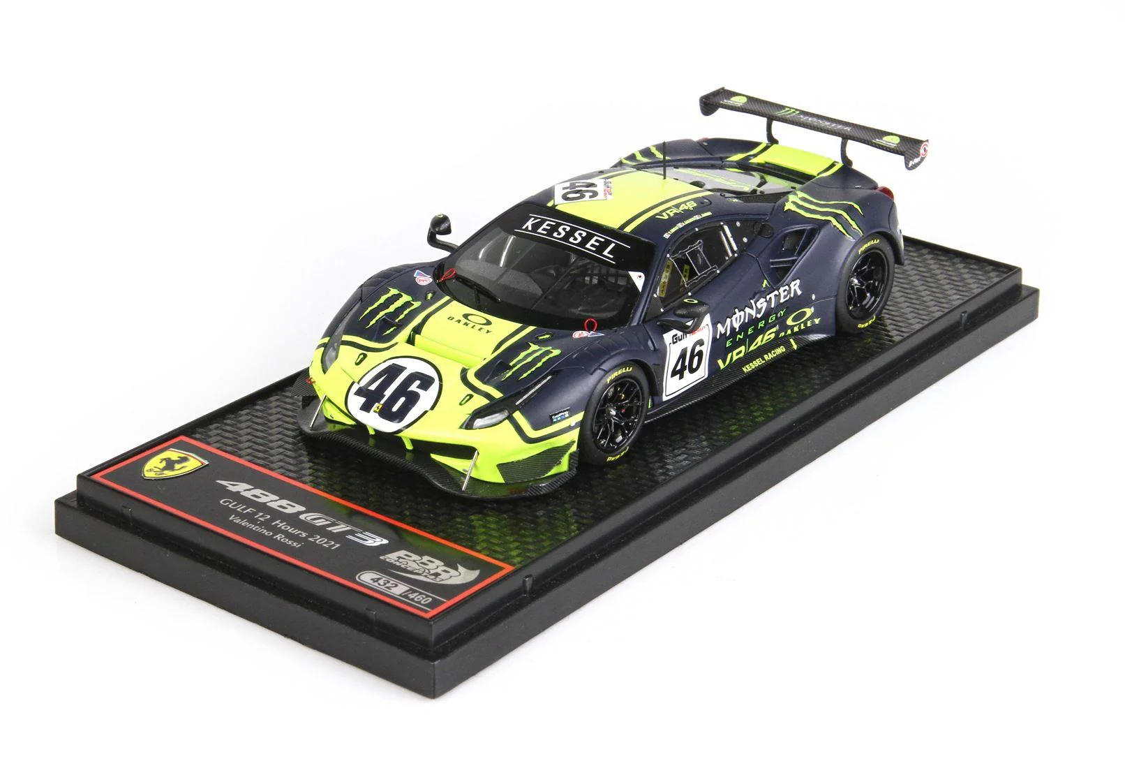 Ferrari 488 GT3 Valentino Rossi Team Kessel - VR46 - 1:43 Model Car BBR Model - Image 2