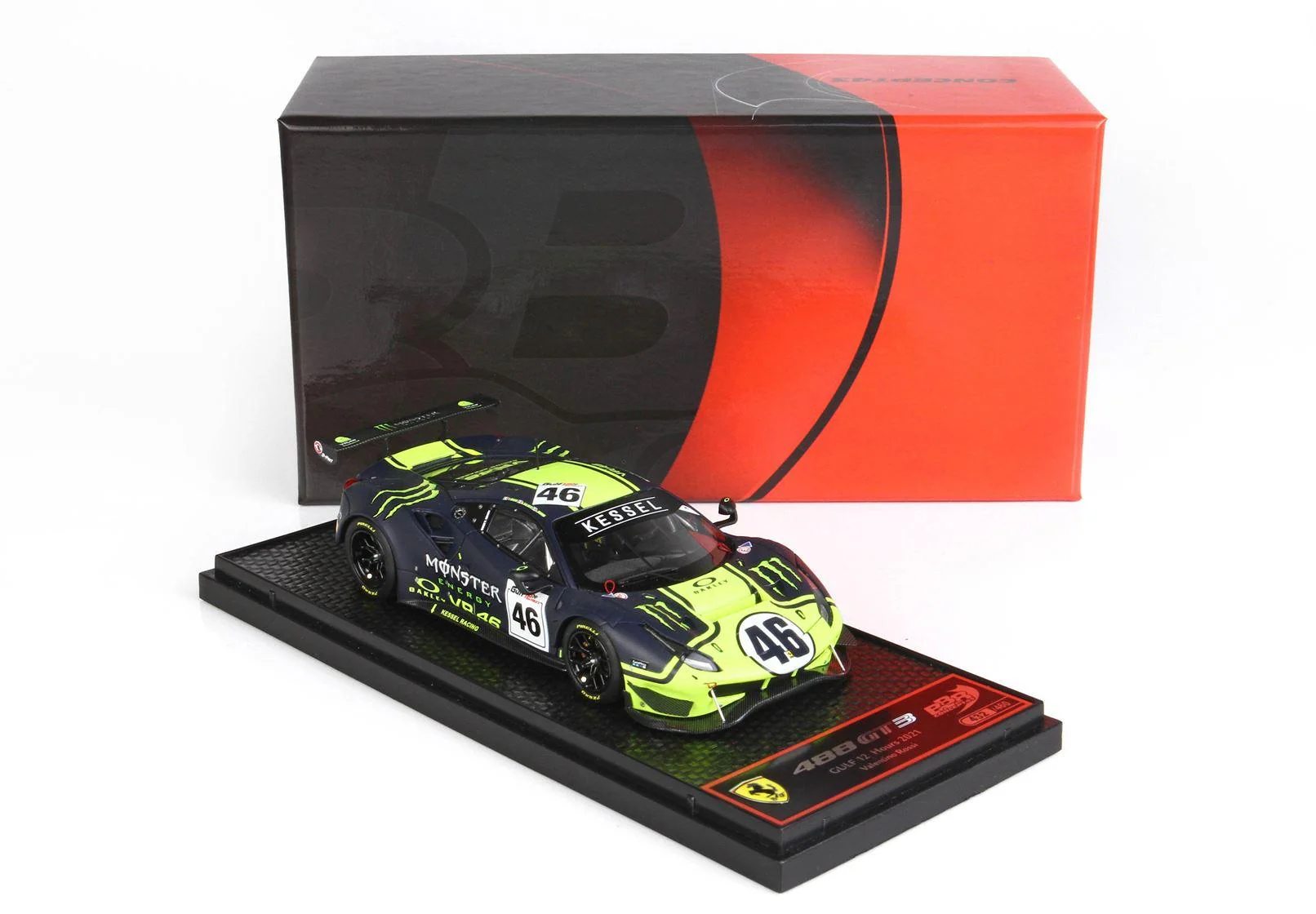 Ferrari 488 GT3 Valentino Rossi Team Kessel - VR46 - 1:43 Model Car BBR Model - Image 3