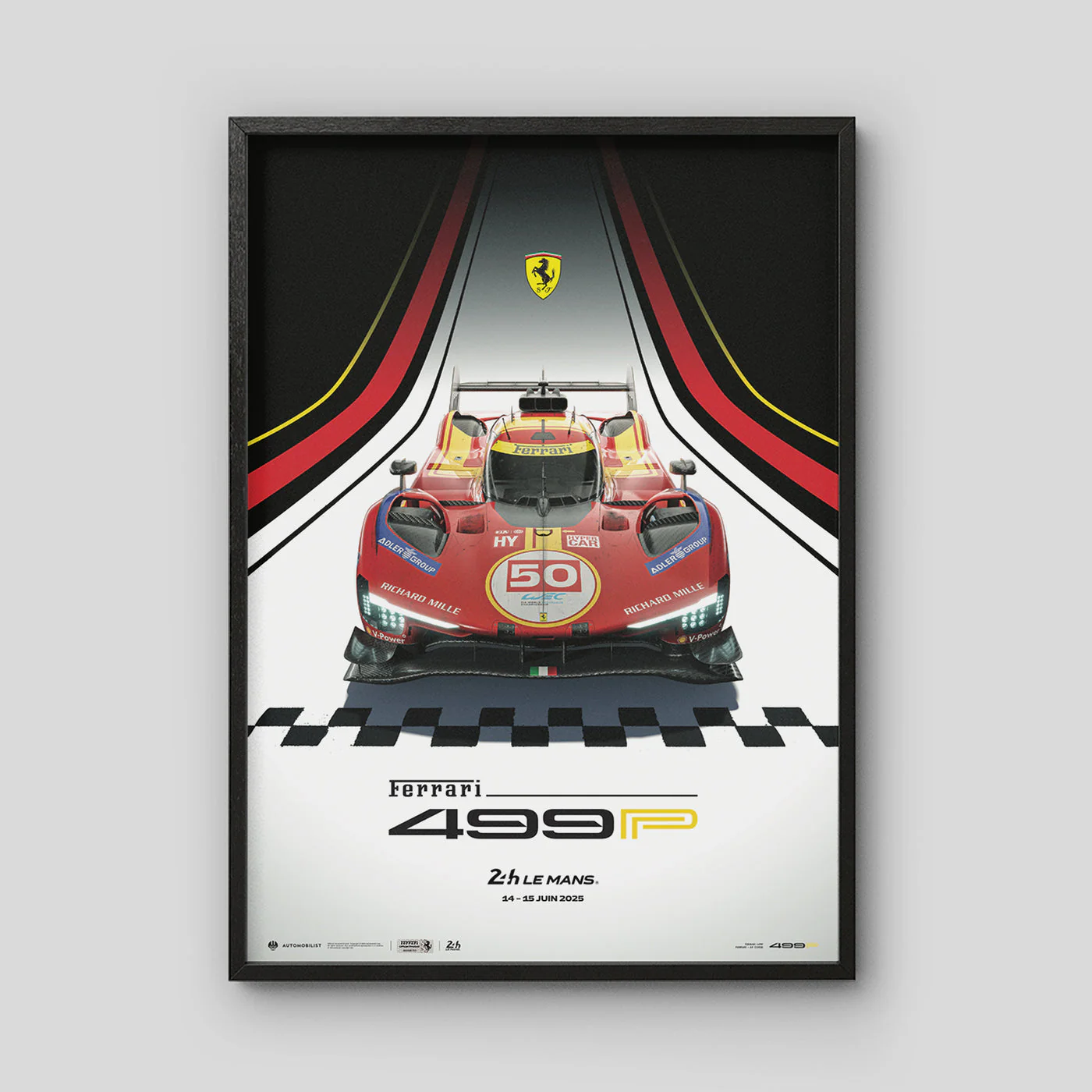 Ferrari 499P – 24 Hours of Le Mans 2025 | Official Automobilist Poster - Image 2