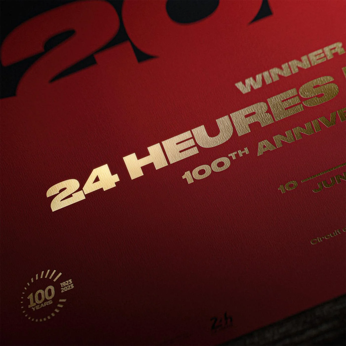 Ferrari 499P - 24h Le Mans Winners - 100th Anniversary - Embossed Edition - 2023 Automobilist Poster - Image 3