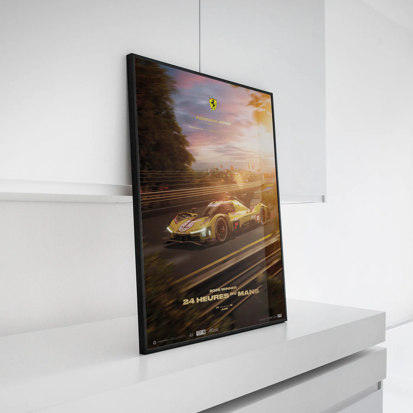 Ferrari 499P AF Corse | 24 Heures du Mans Le Mans 2025 Winner | Automobilist Official Poster - Image 6