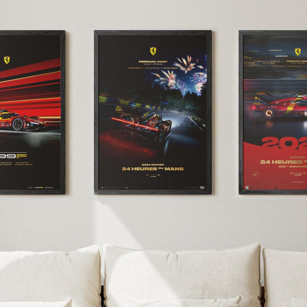 Ferrari 499P | Le Mans Victory 2024 | 24h Le Mans Poster - Image 8