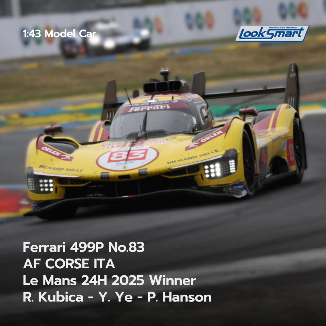 Ferrari 499P No.83 AF CORSE ITA Le Mans 24H 2025 Winner - Looksmart 1:43 Model Car - Image 3