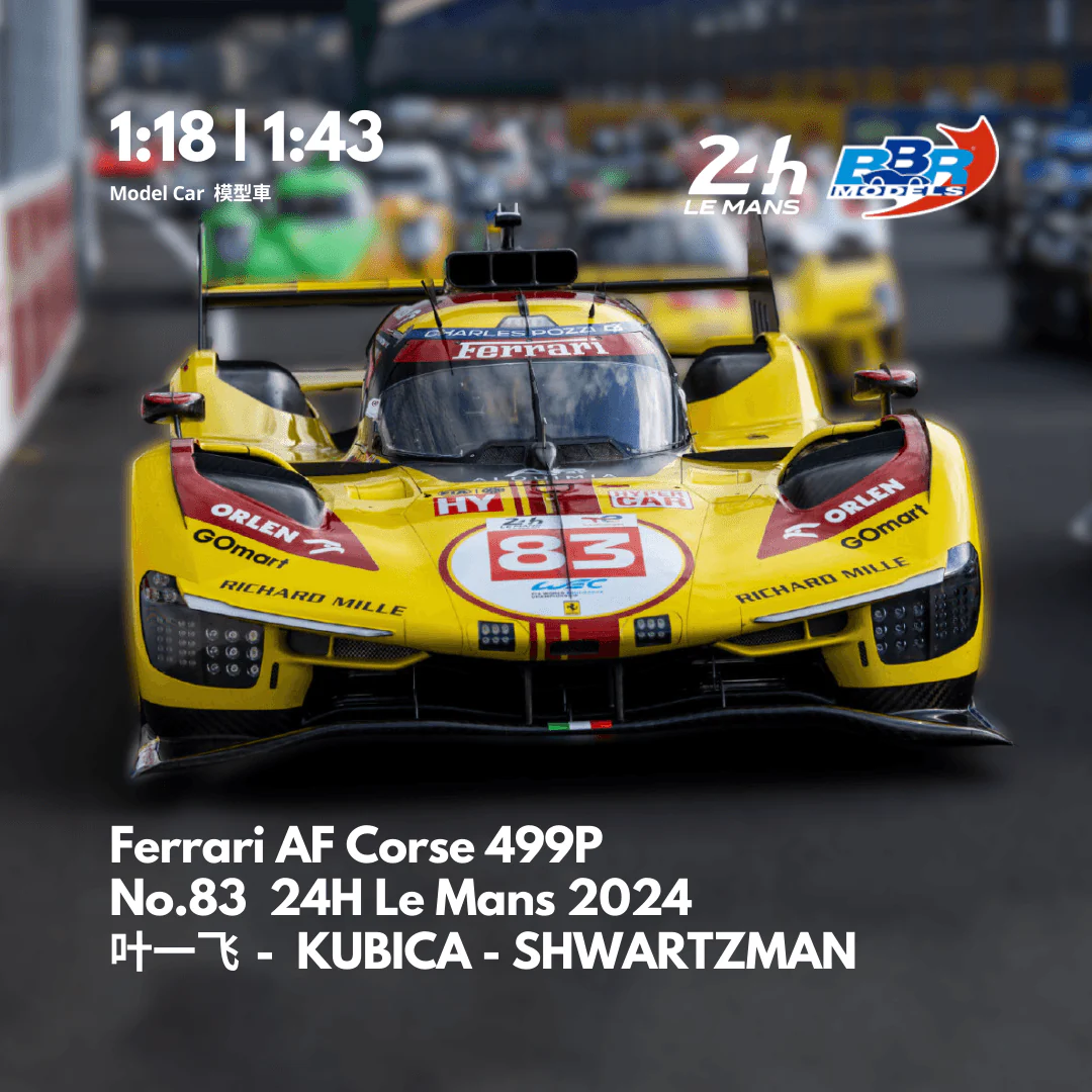 Ferrari AF Corse 499P No.83 24H Le Mans 2024 3rd - BBR Model Car