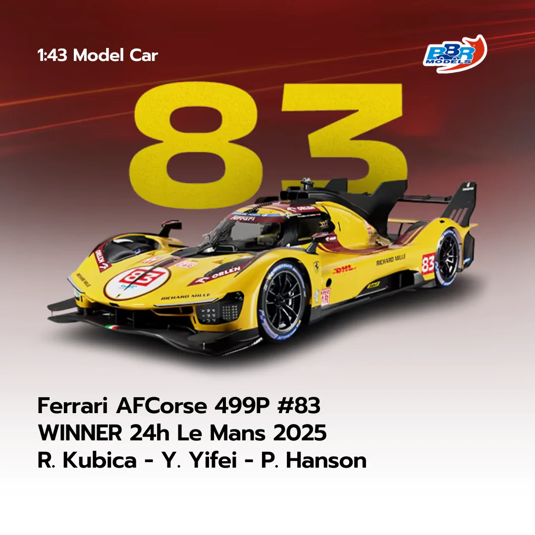 Ferrari AFCorse 499P No.83 WINNER 24h Le Mans 2025 1:43  - BBR Models car