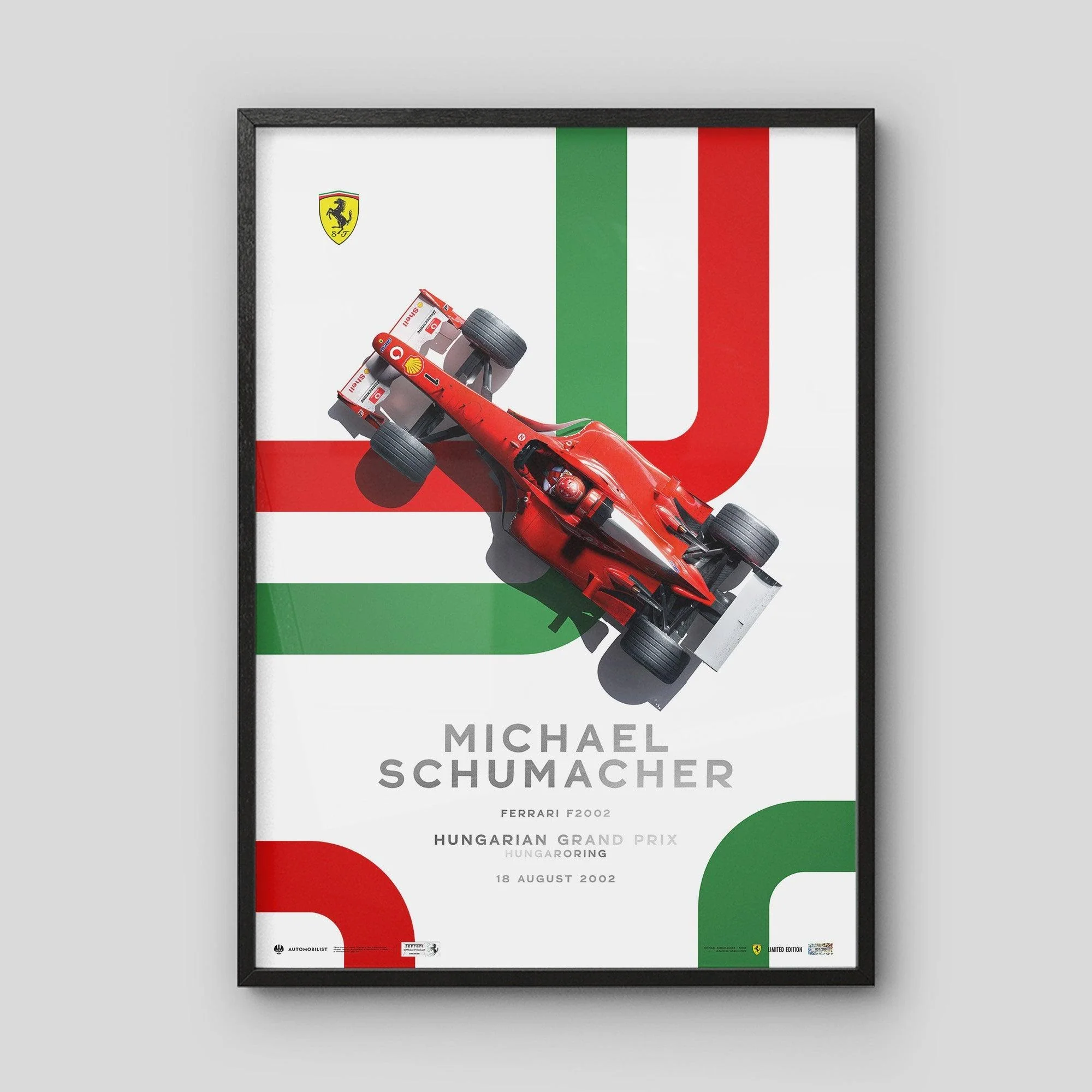 Ferrari F2002 - Michael Schumacher Hungarian GP 2002 | Automobilist Poster - Image 6