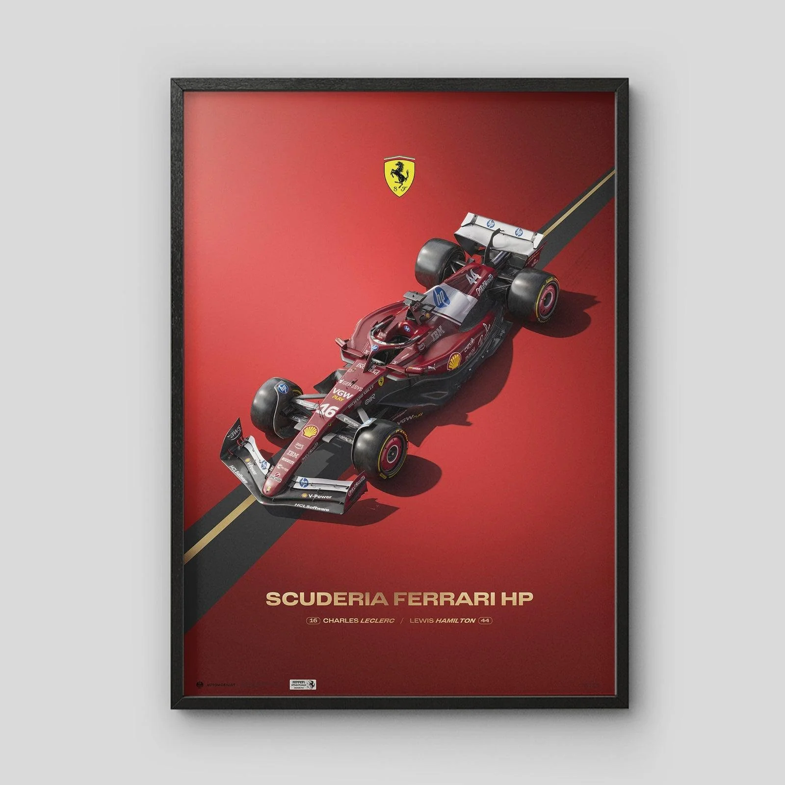 Ferrari SF-25 – Scuderia Ferrari HP F1™ Team Automobilist Poster | Lewis Hamilton & Charles Leclerc - Image 4