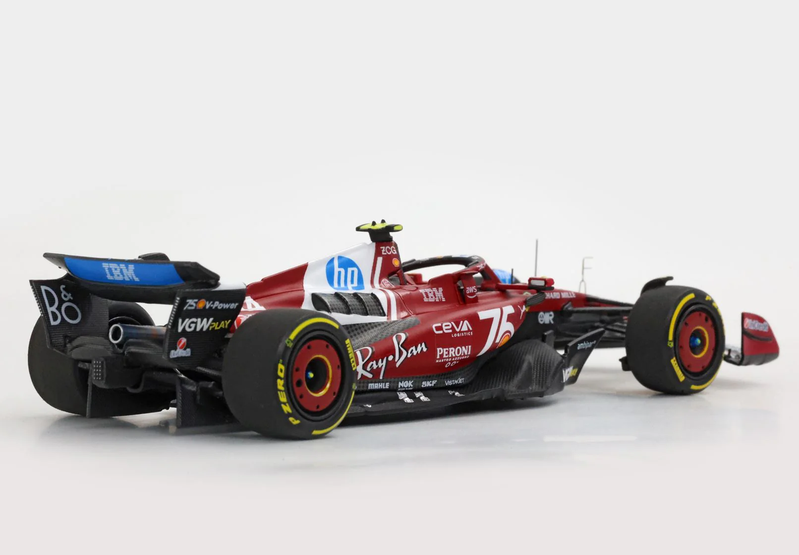 Ferrari SF25 Monaco livery for 75 years with Shell - Lewis Hamilton - BBR Model Car - Image 3