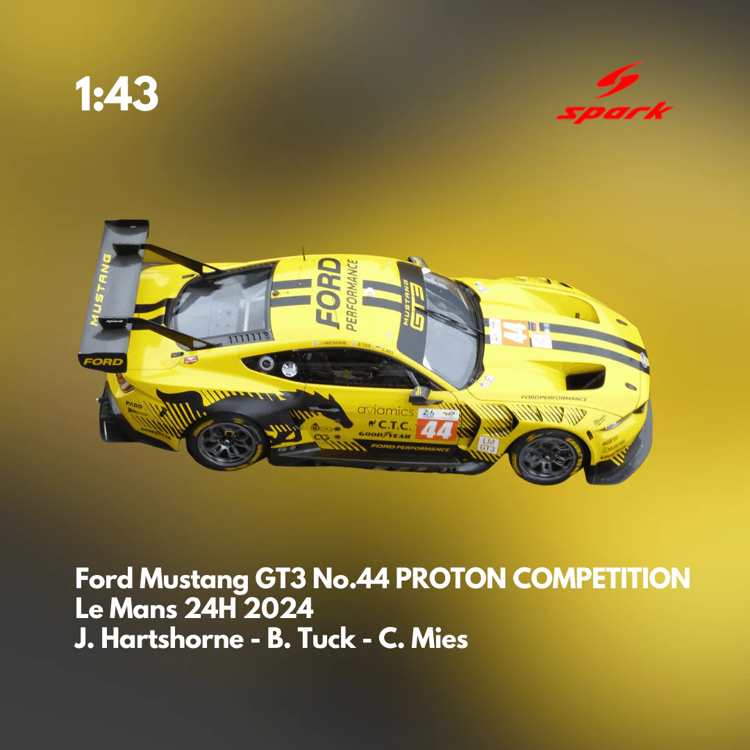 Ford Mustang GT3 No.44 PROTON COMPETITION 24H Le Mans 2024 - Spark Model Car