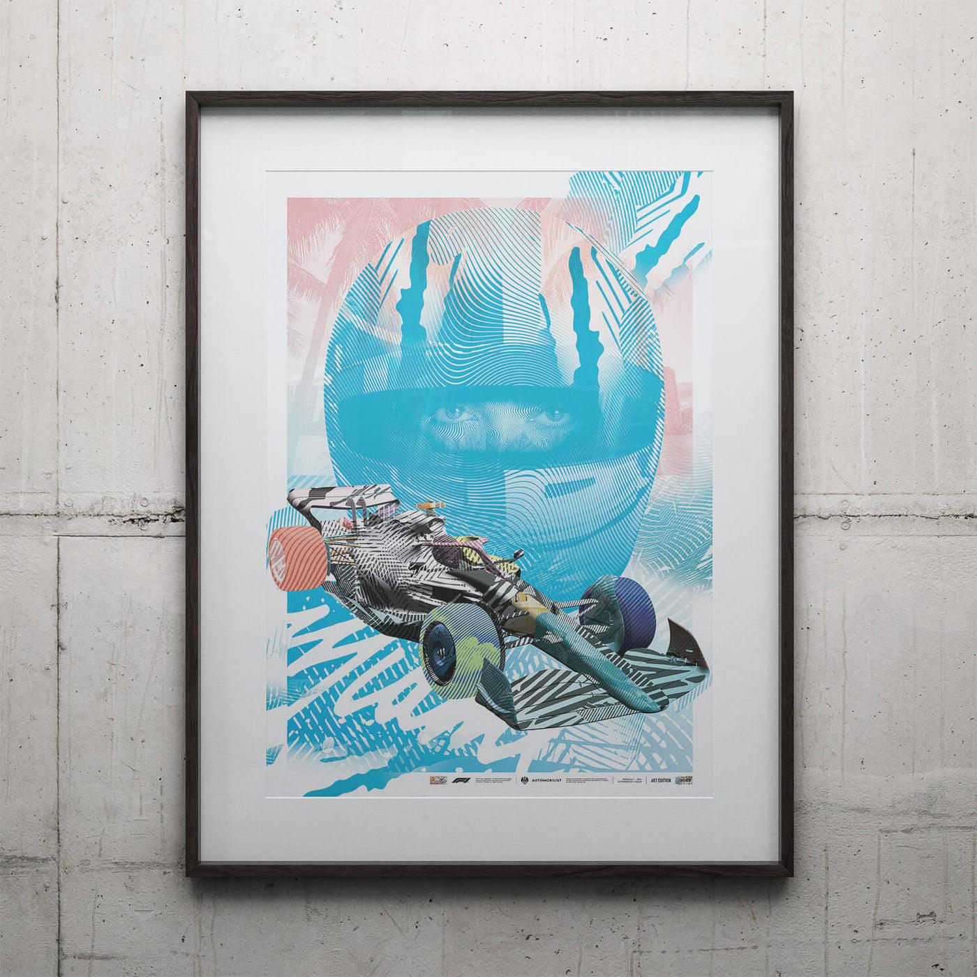 Formula 1® Print Store Artist Series - Miami Edition - 2ALAS - Blue Poster - Image 3