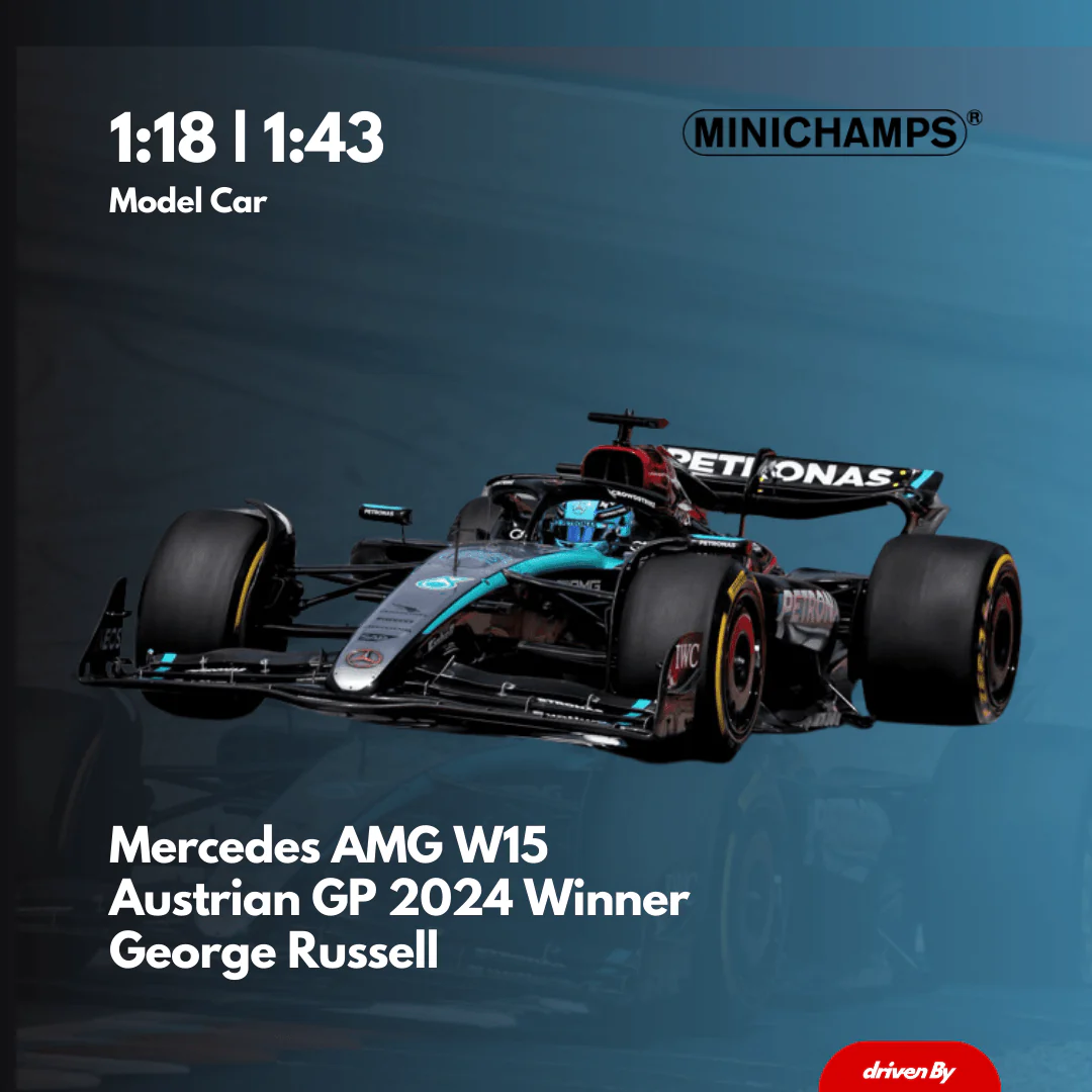 George Russell Austrian GP Winner 2024 Mercedes F1 W15 Model Car - Minichamps