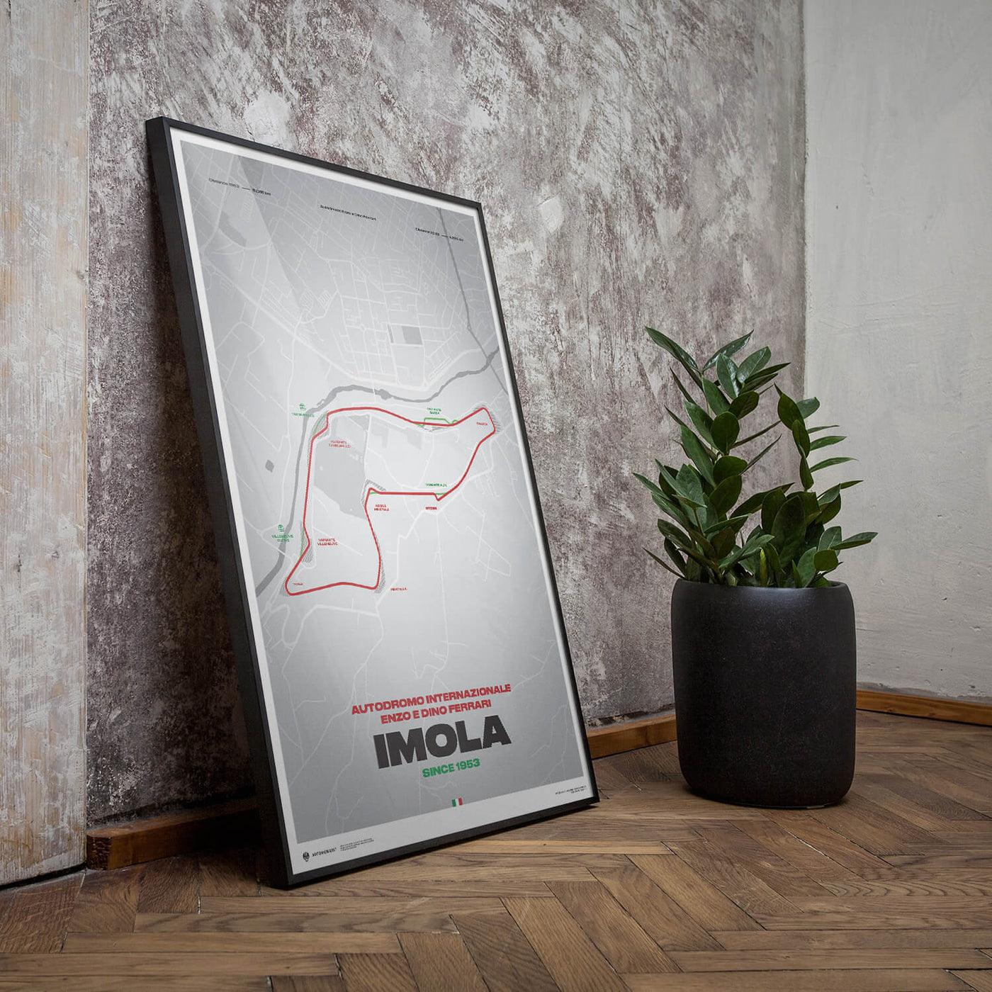 Imola Circuit – Track Evolution – Autodromo Internazionale Enzo e Dino Ferrari Poster - Image 3