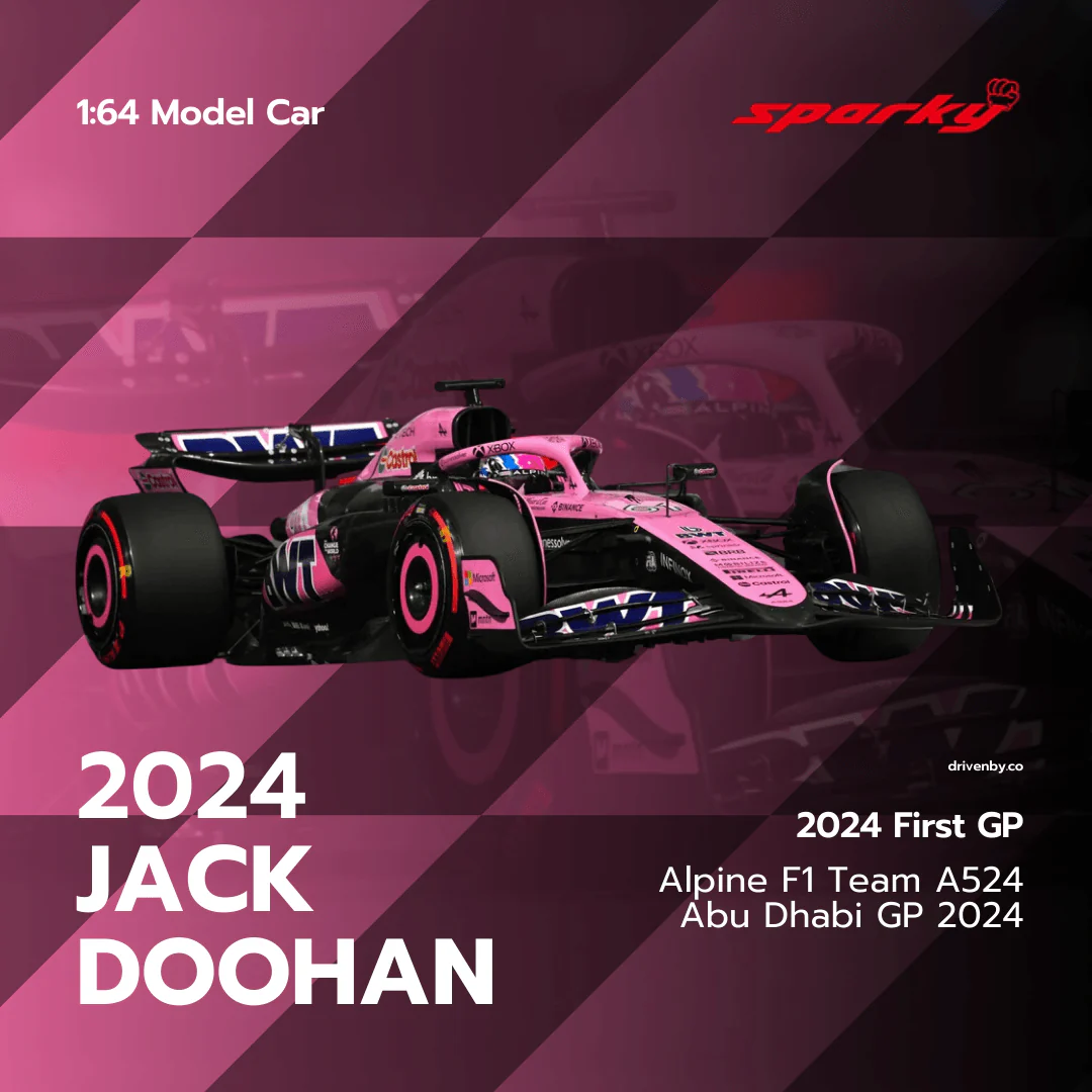 Jack Doohan Abu Dhabi GP 2024 Alpine F1 Team A524 Model Car - Scale 1:64 Sparky