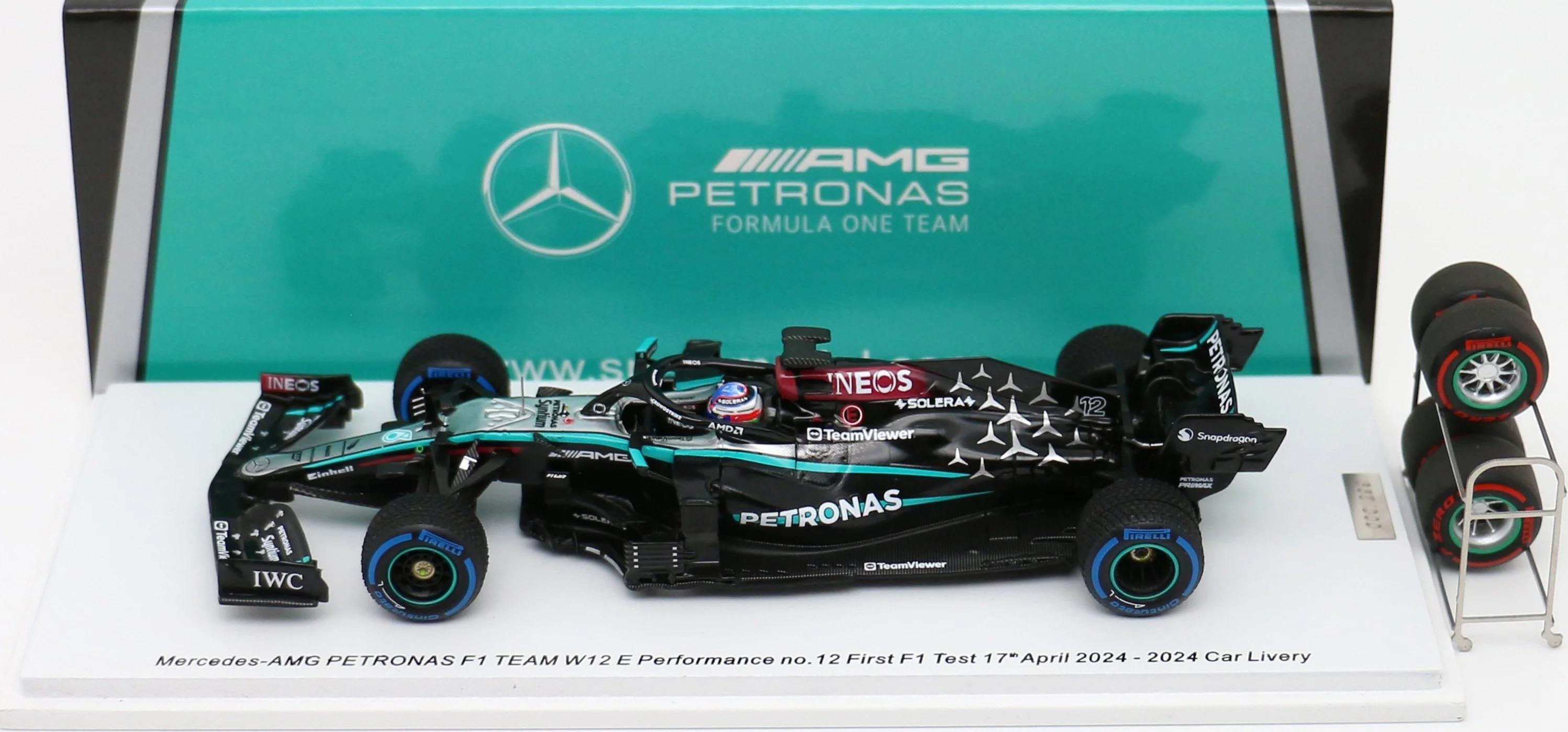 Kimi Antonelli - Mercedes F1 Team W12 E First F1 Test - 2024 Car Livery - Spark Model Car - Image 4