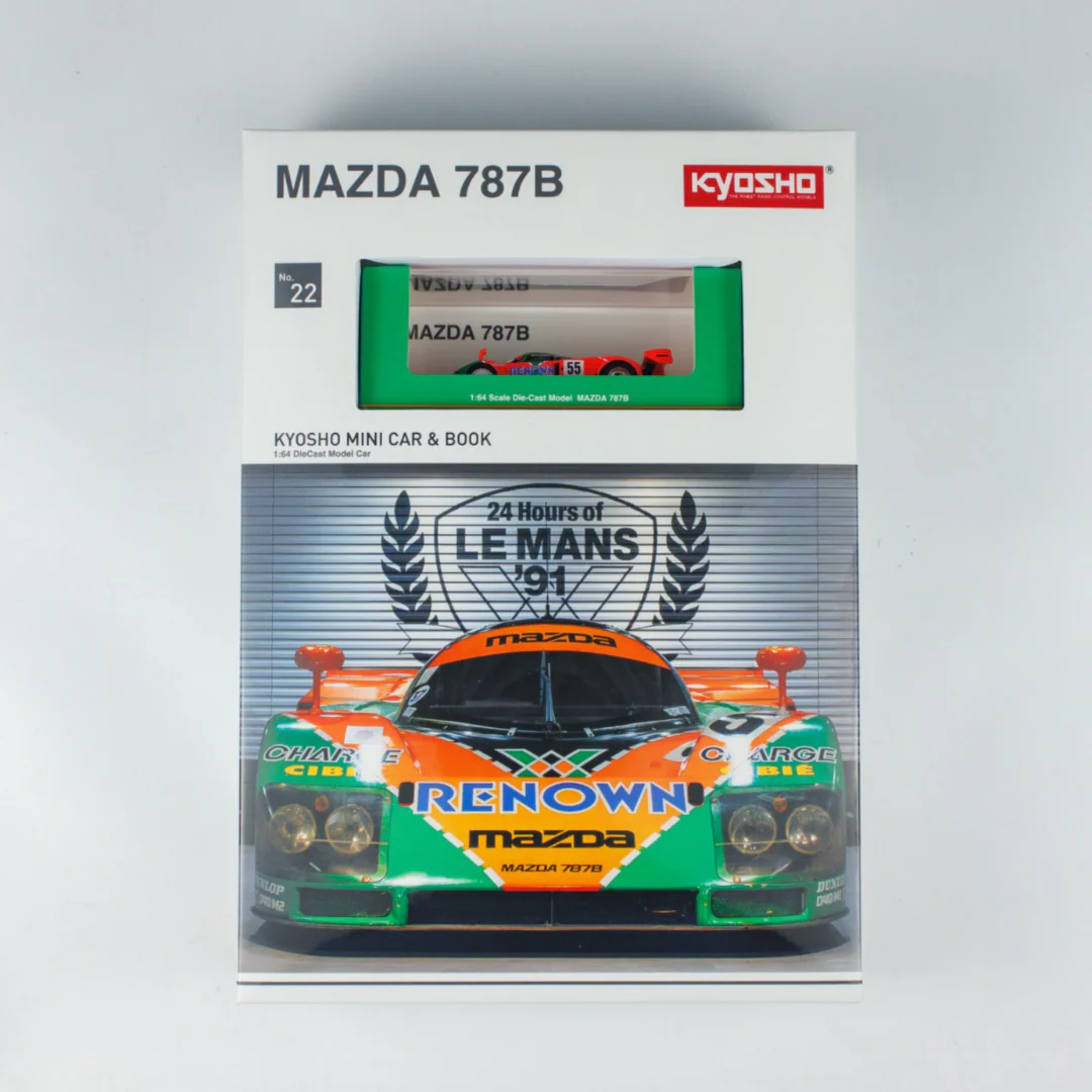 Kyosho 1:64 Mazda 787B (NO.55) Diecast Car Model With Book (Simplified Chinese) - Image 3