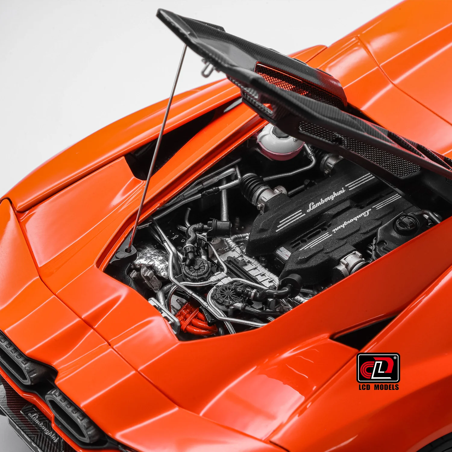 Lamborghini Revuelto Arancio Apodis Orange Diecast LCD 1:18 Model Car - Image 12
