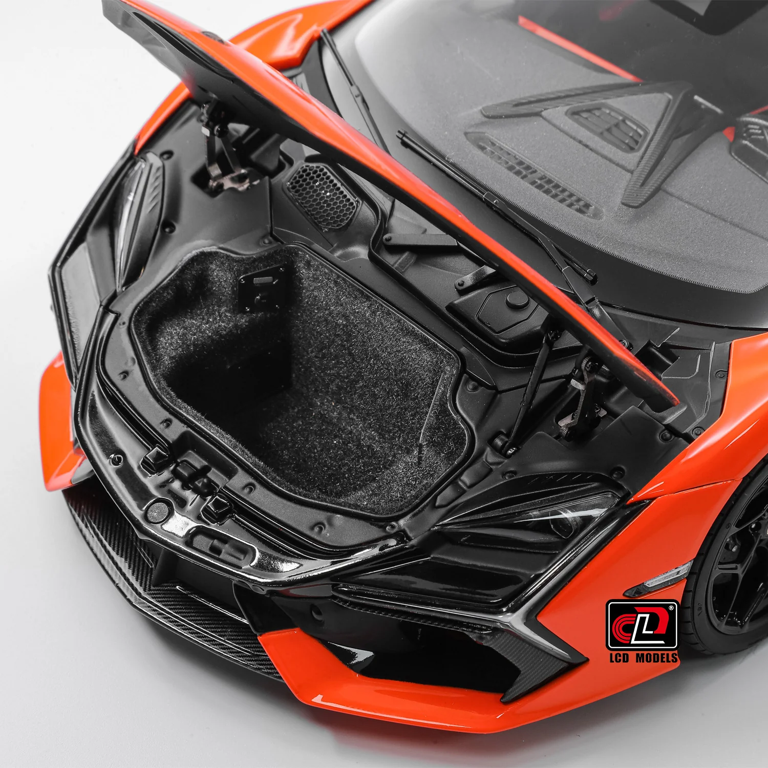 Lamborghini Revuelto Arancio Apodis Orange Diecast LCD 1:18 Model Car - Image 13