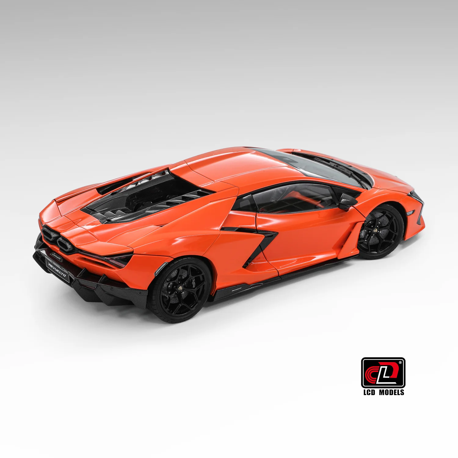 Lamborghini Revuelto Arancio Apodis Orange Diecast LCD 1:18 Model Car - Image 4