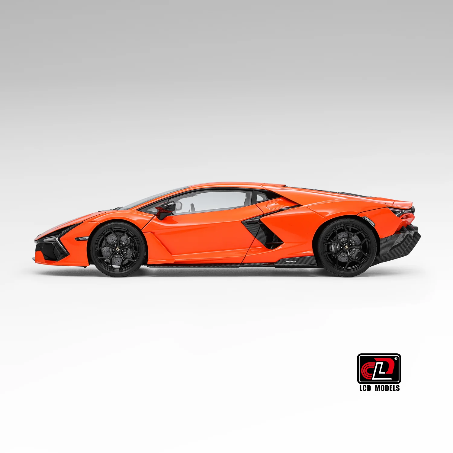 Lamborghini Revuelto Arancio Apodis Orange Diecast LCD 1:18 Model Car - Image 5